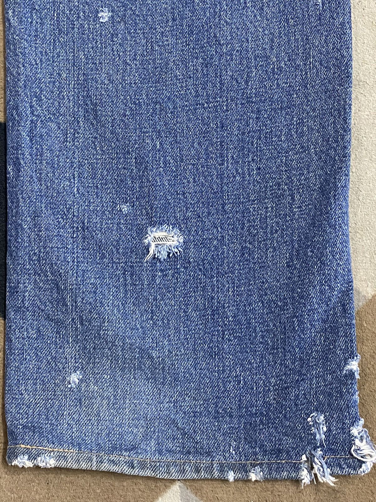 Japanese Brand Distressed - faded blue jeans with a worn look jeans Size US 30 / EU 46 - 10 Thumbnail