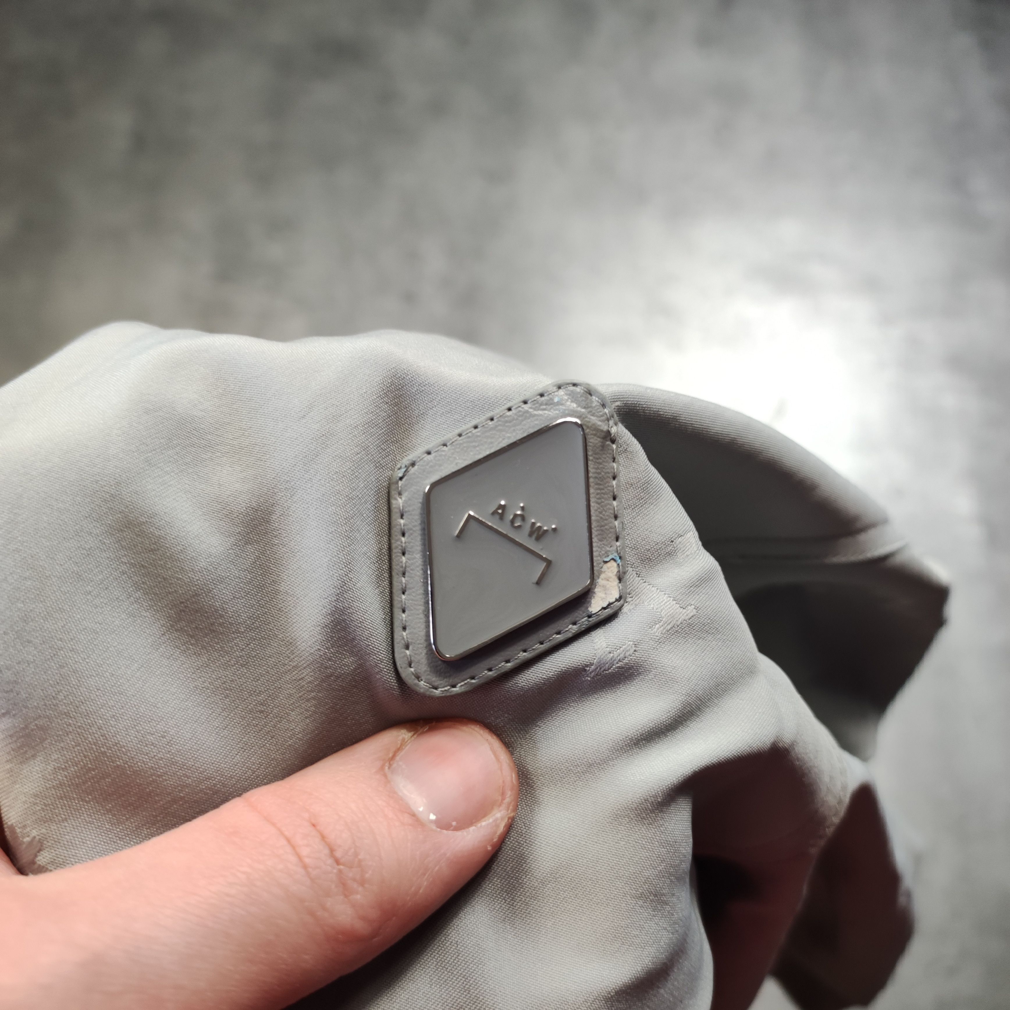 A-COLD-WALL* RARE ACW A Cold Wall Silver Nylon Logo Polo Shirt Size US M / EU 48-50 / 2 - 5 Thumbnail