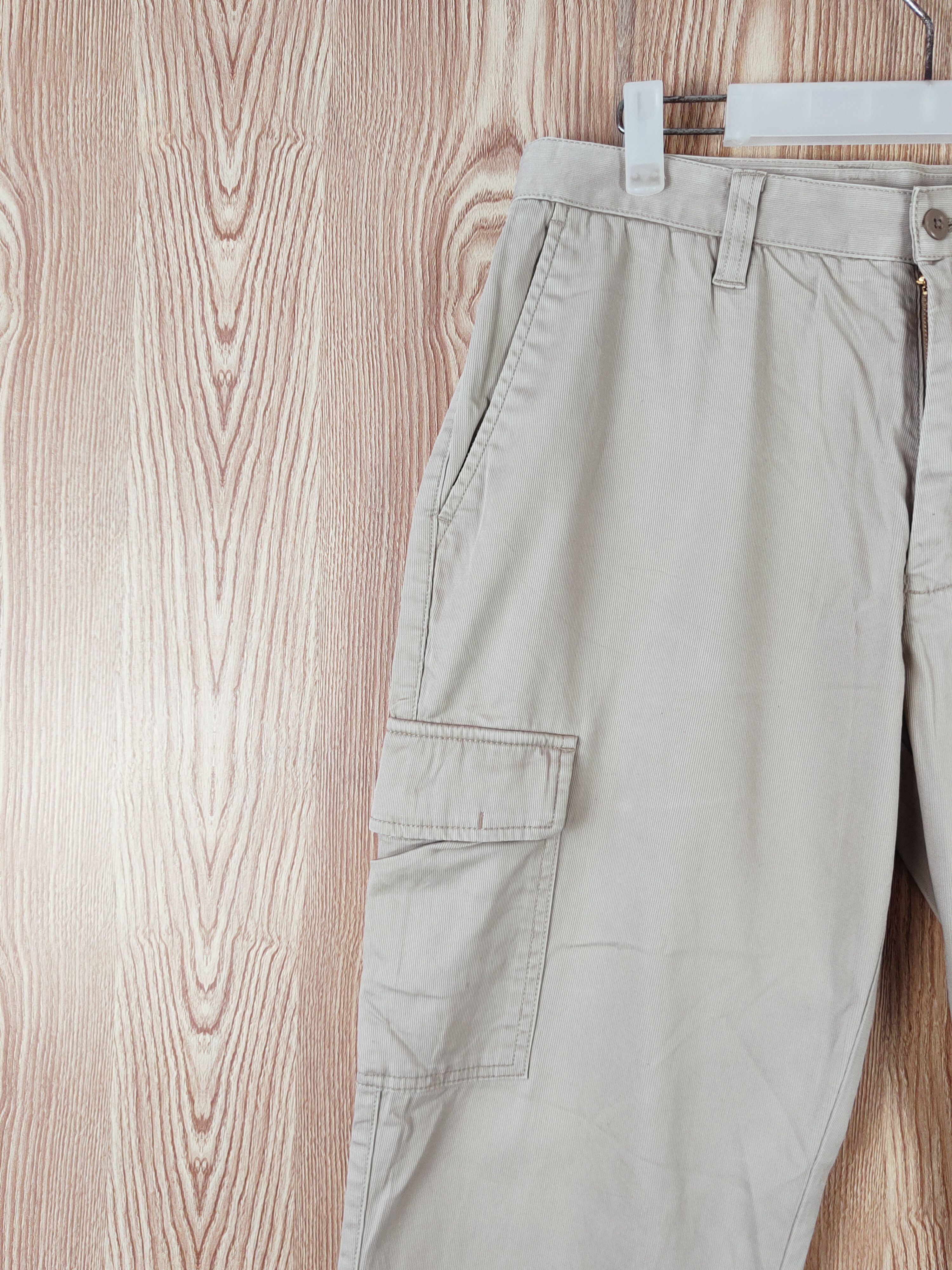 Japanese Brand Topvalu Beige Multipocket Tactical Cargo Pants #w642 Size US 31 - 3 Thumbnail