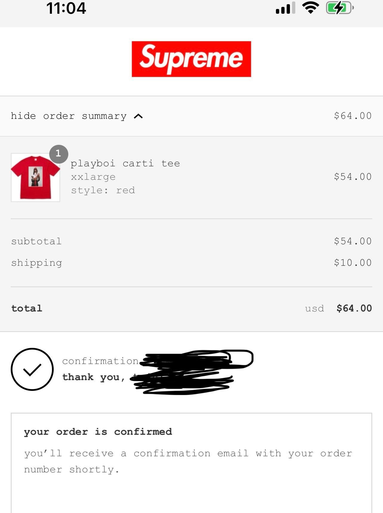Supreme Supreme playboi carti tee FW25 Size US XXL / EU 58 / 5 - 2 Thumbnail