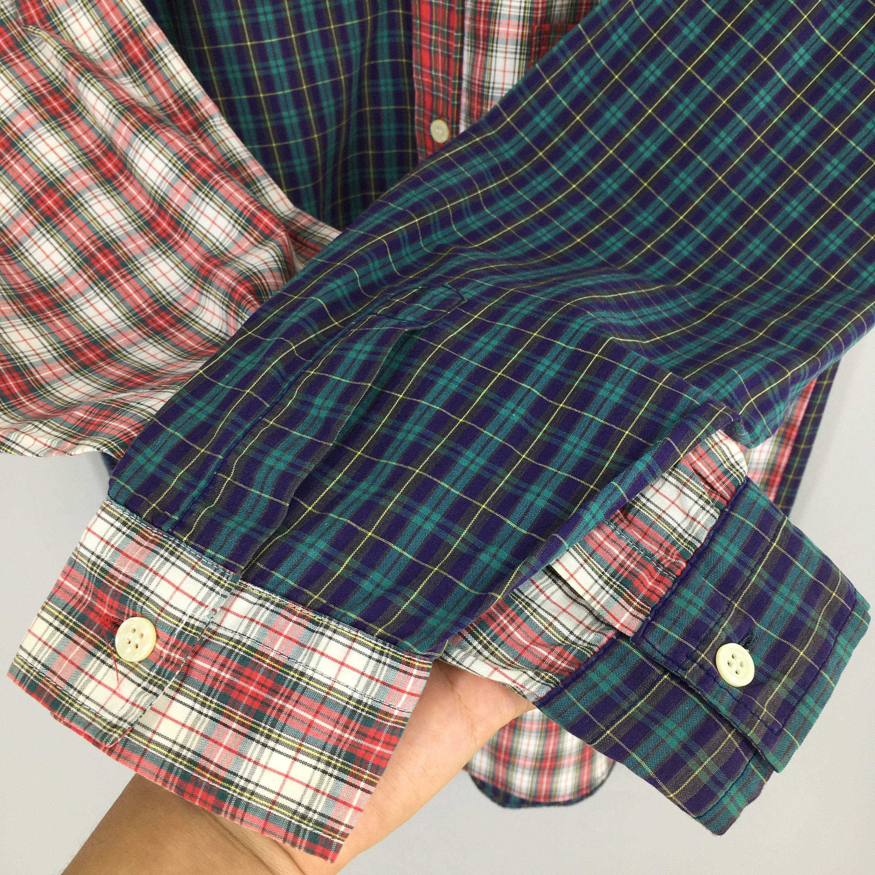 Flannel × L'Homme Rouge × Vintage Vintage Rebuild Flannel Checkered Tartan Shirt Medium Size US M / EU 48-50 / 2 - 5 Thumbnail