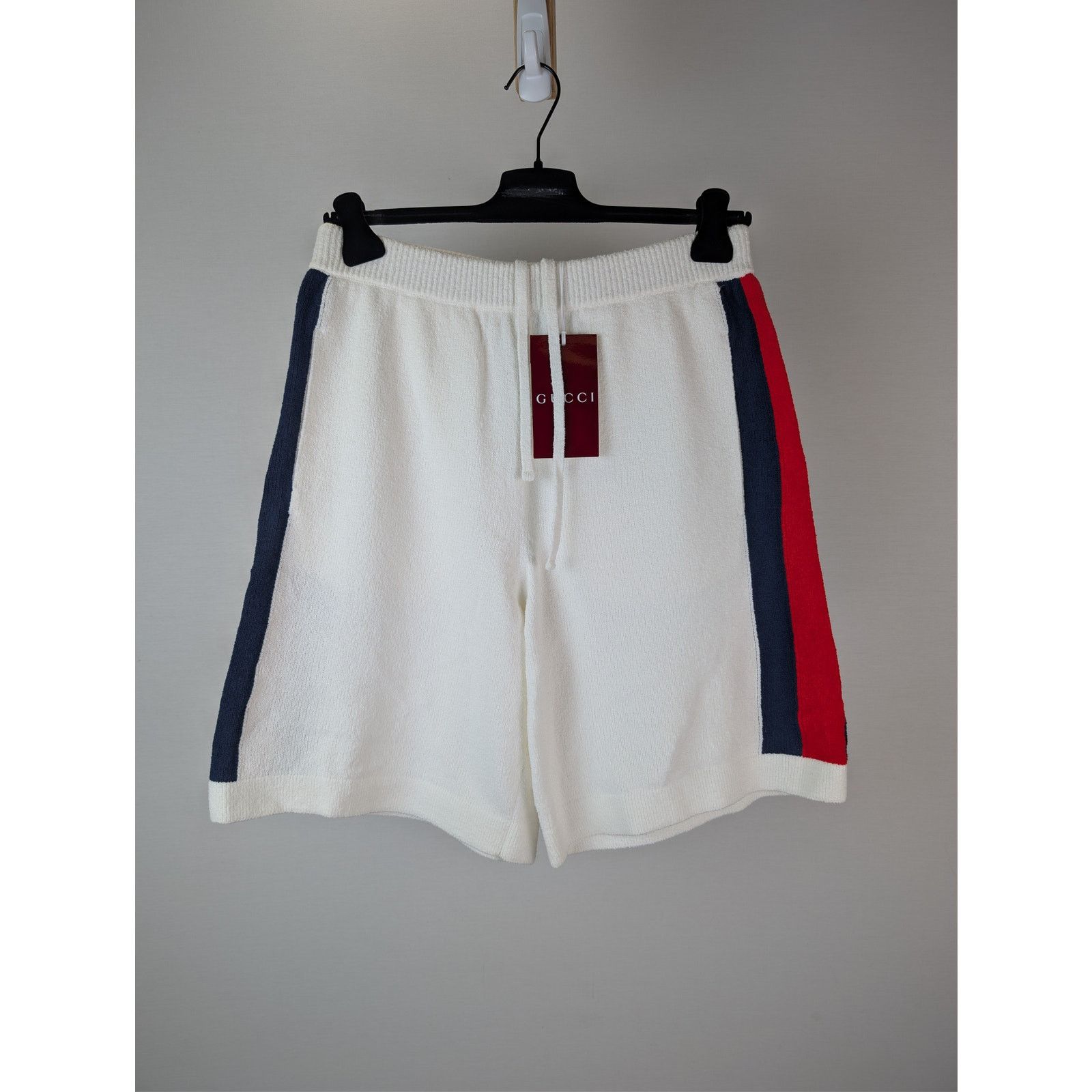 Gucci o1rshd1 Cotton Blend Terry Knit Basket Shorts in Off-White Size US 32 / EU 48 - 1 Thumbnail