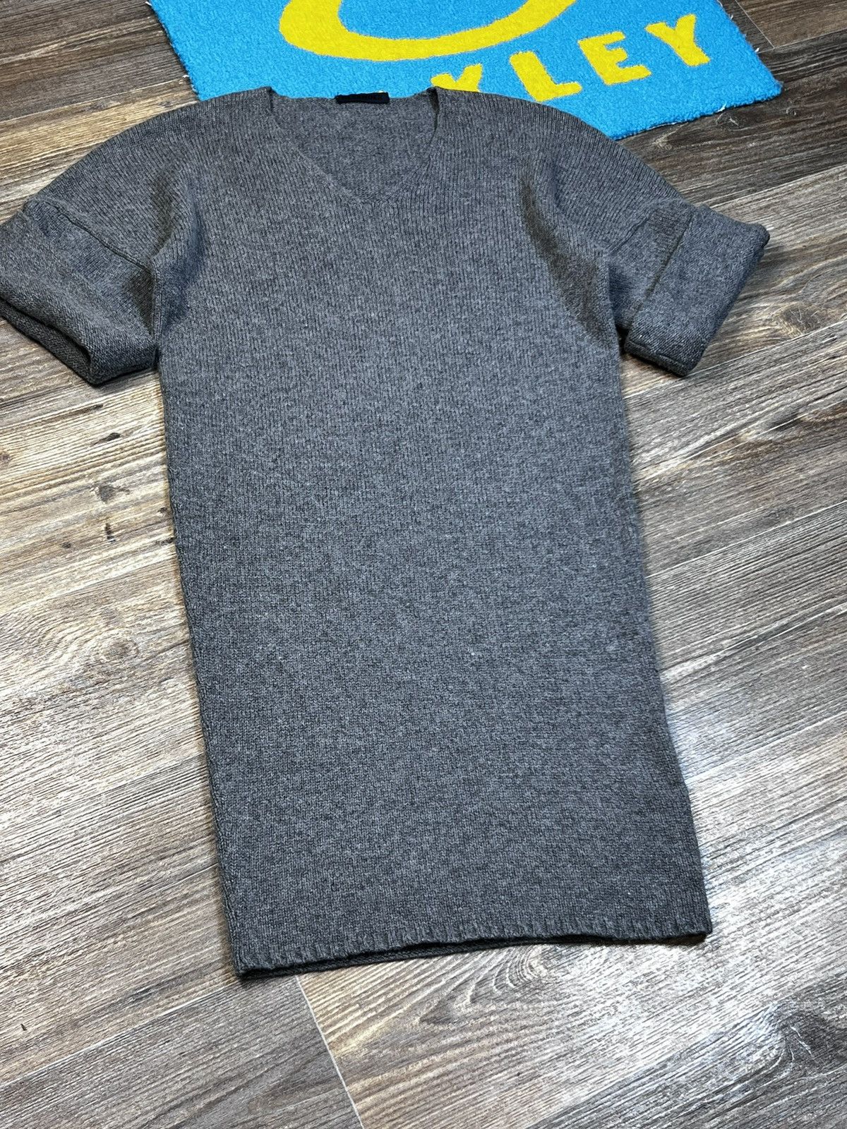 Jil Sander Jil Sander Wool/Cashmere Gray Short Sleeve Knit Dress Size S / US 4 / IT 40 - 4 Thumbnail