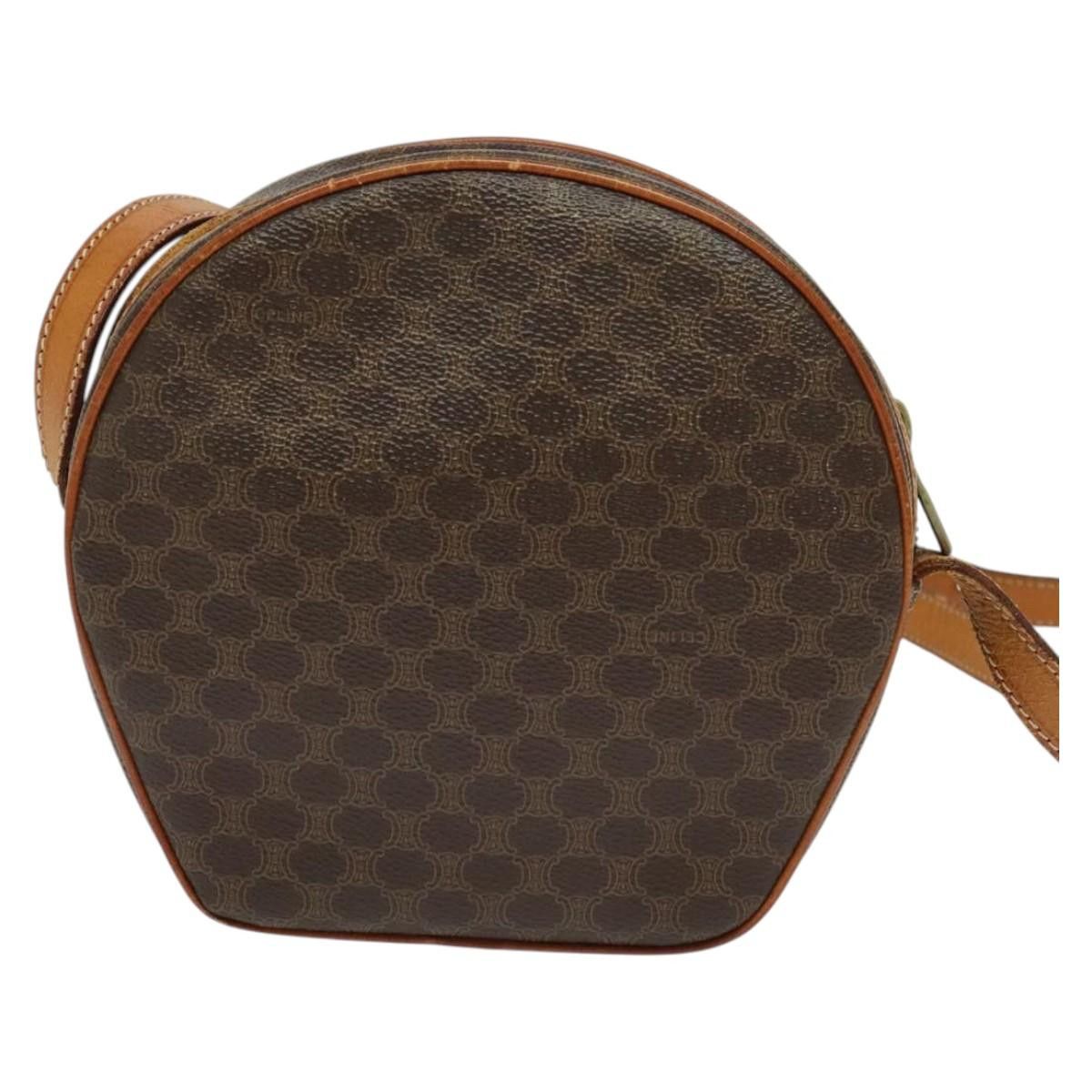 Celine CELINE Macadam Canvas Shoulder Bag Pvc Leather Brown Gold Size ONE SIZE - 3 Thumbnail