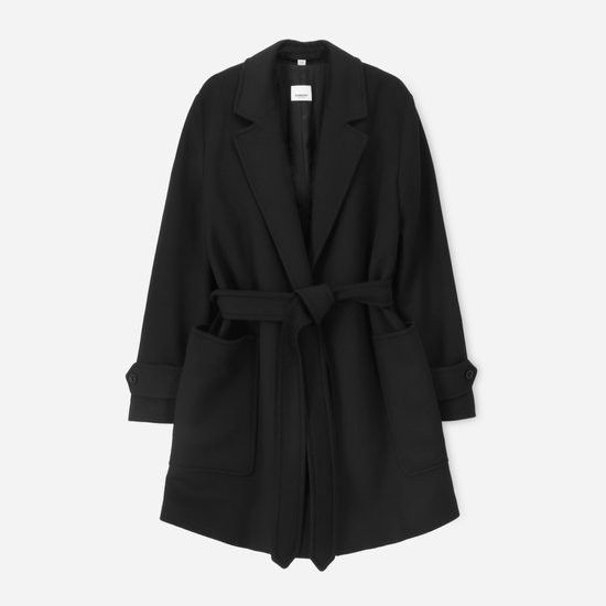 Burberry o1w1db10426 Wool Cashmere Coat in Black Size L / US 10 / IT 46 - 1 Thumbnail