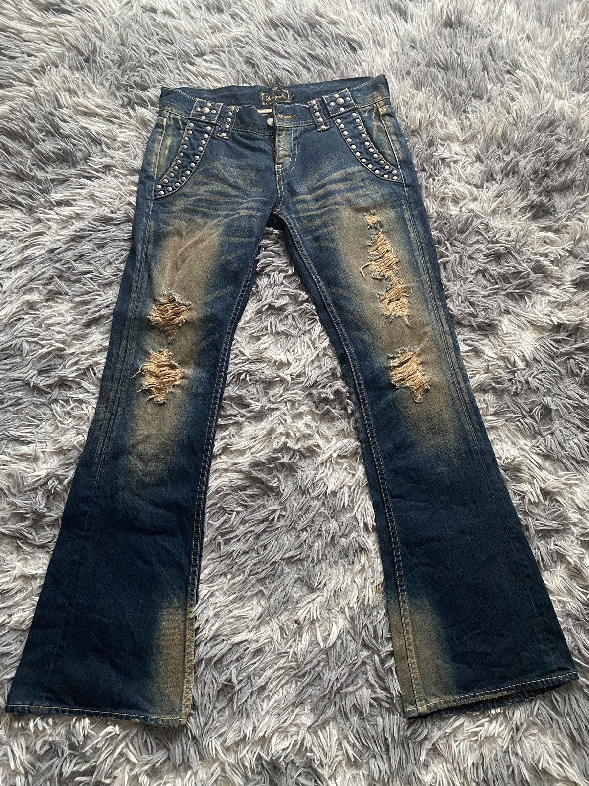 Japanese Brand Flared Washed Denim From Vanquish Size US 32 / EU 48 - 1 Thumbnail