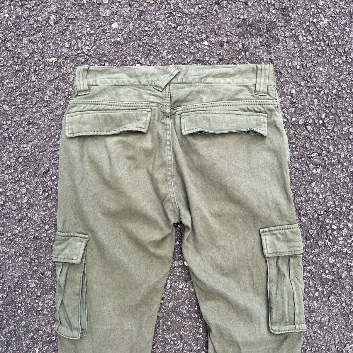 Hysteric Glamour Flared Cargo Green Pants NO ID Japan Multi Pockets Bootcut Size US 29 - 12 Thumbnail