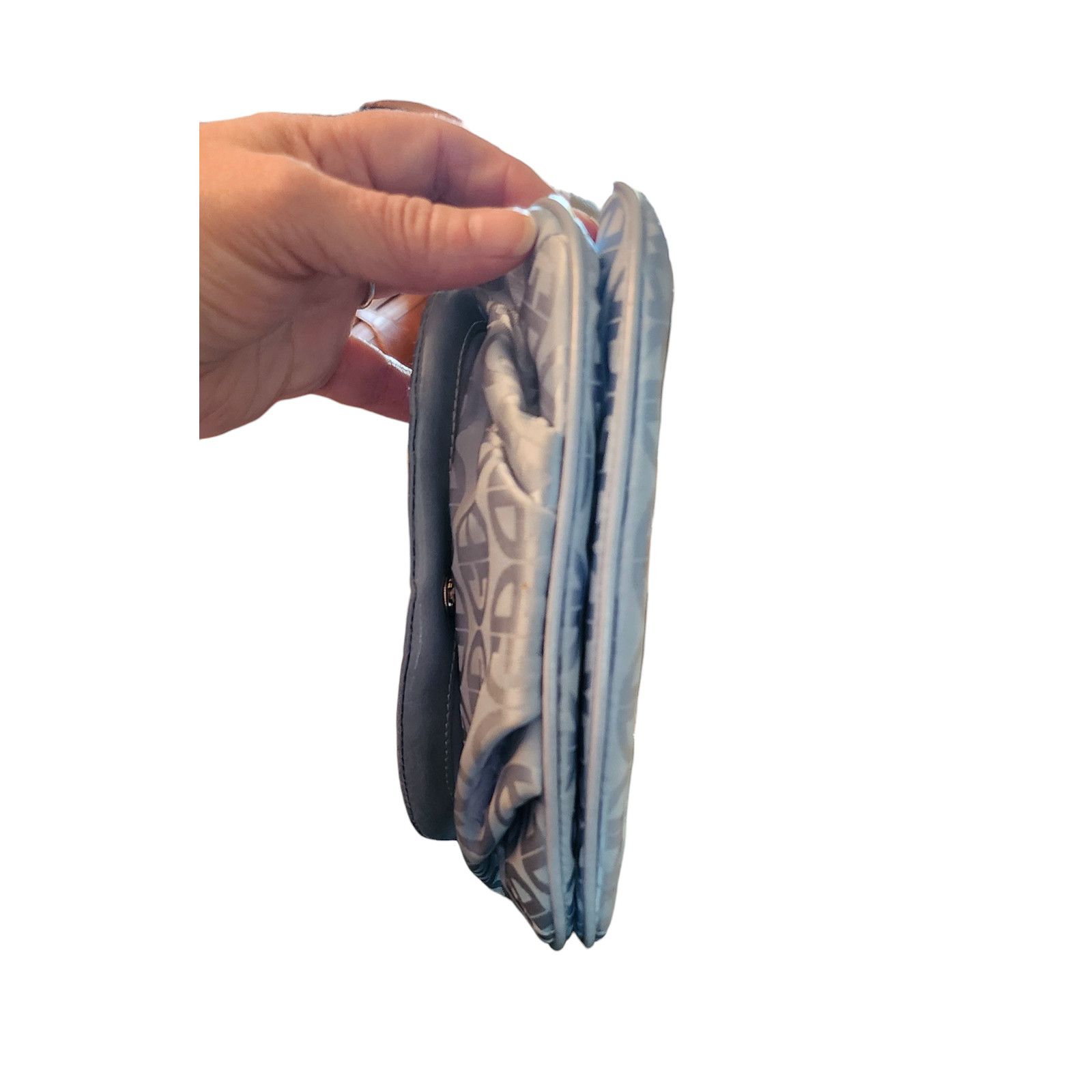 Giani Bernini Giani Bernini satin faux leather trim clutch & card wallet. Size ONE SIZE - 8 Thumbnail