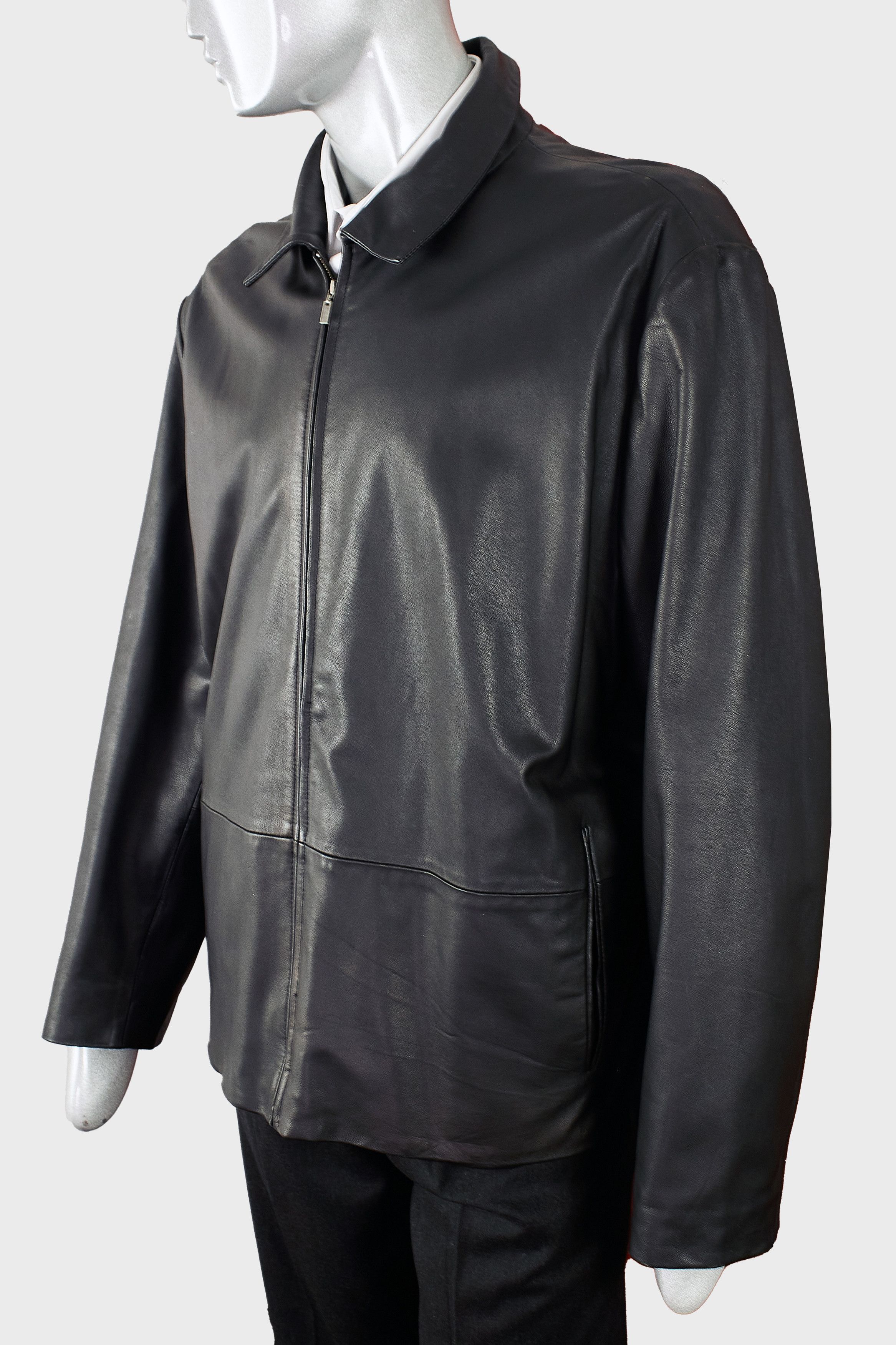 Allen Solly Vintage Y2K Black Leather Jacket Allen Solly Size US XL / EU 56 / 4 - 3 Thumbnail
