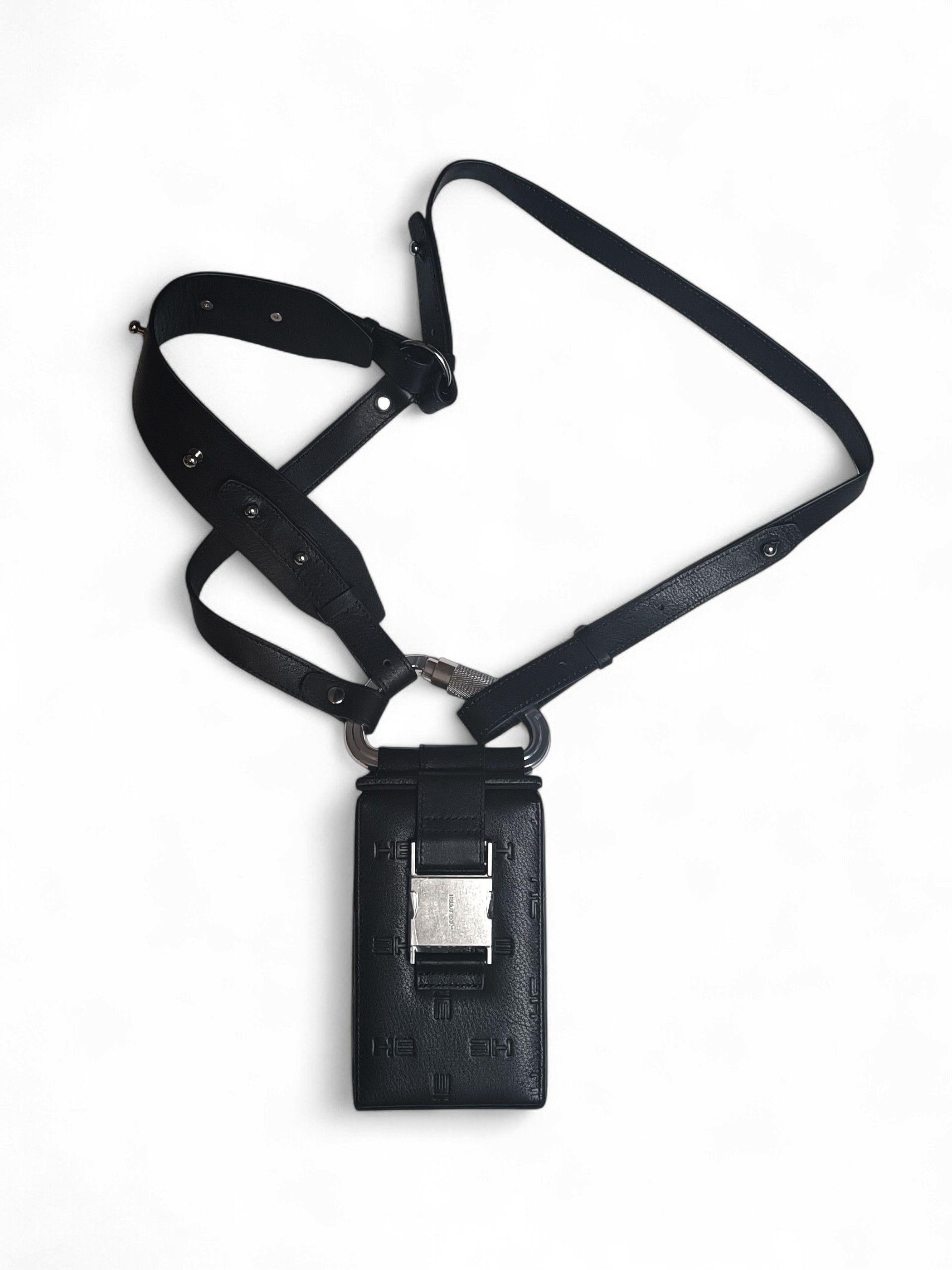 Heliot Emil AW20 LEATHER CARABINER MONOGRAM PHONE SLING BAG Size ONE SIZE - 15 Thumbnail