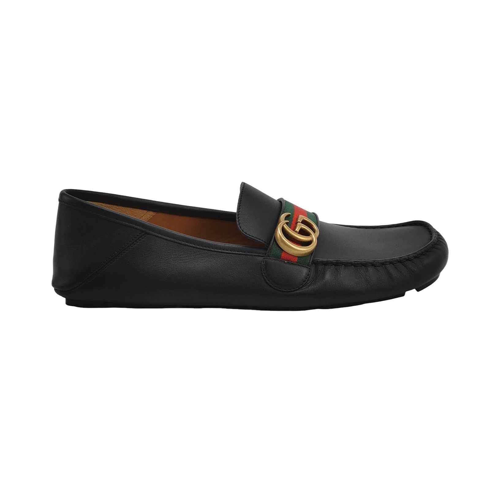 Gucci Gucci Web Stripe GG Leather Loafers EU 44 Size US 11 / EU 44 - 1 Thumbnail