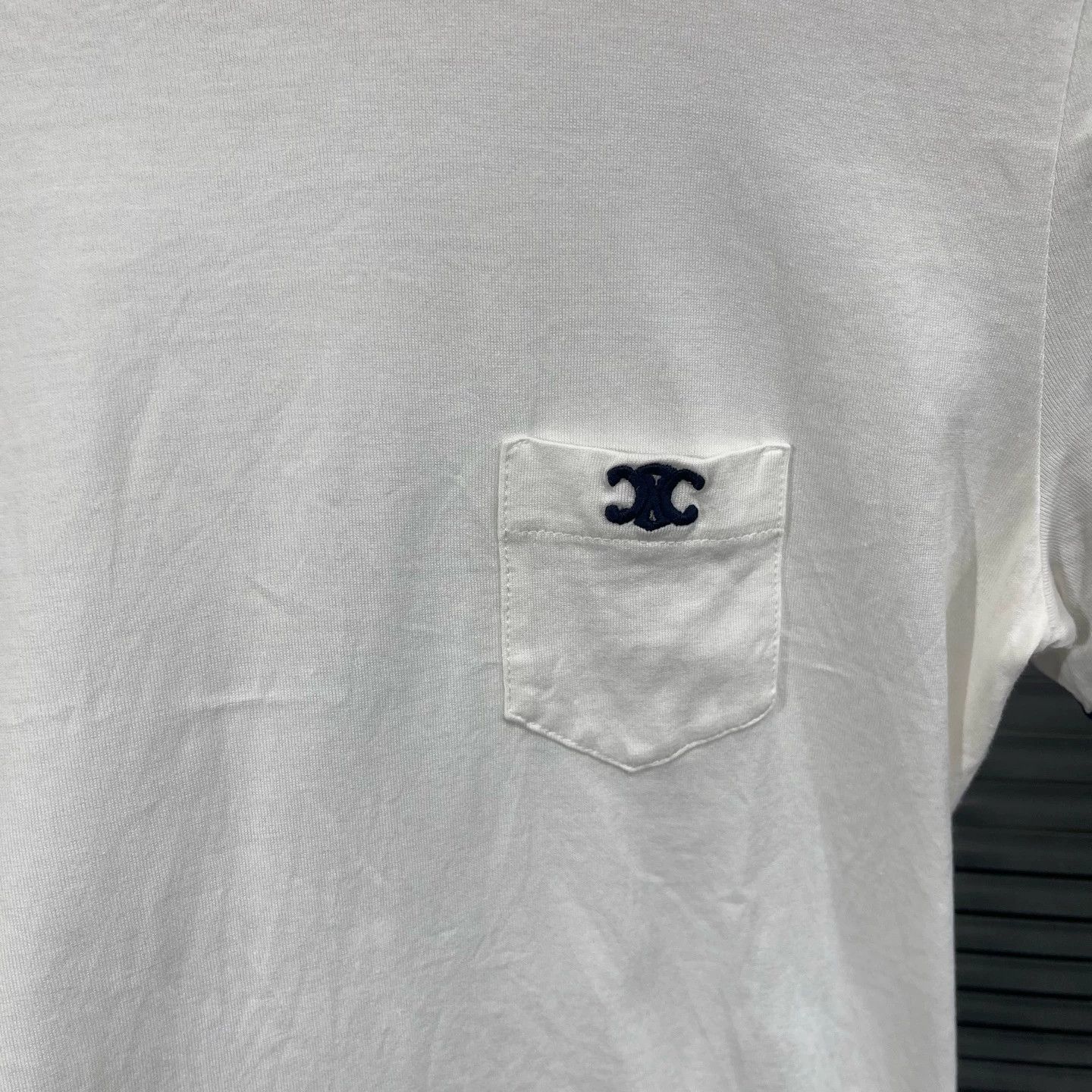 Celine Celine 25ss White Triomphe Pocket Short Sleeve S Size S / US 4 / IT 40 - 4 Thumbnail