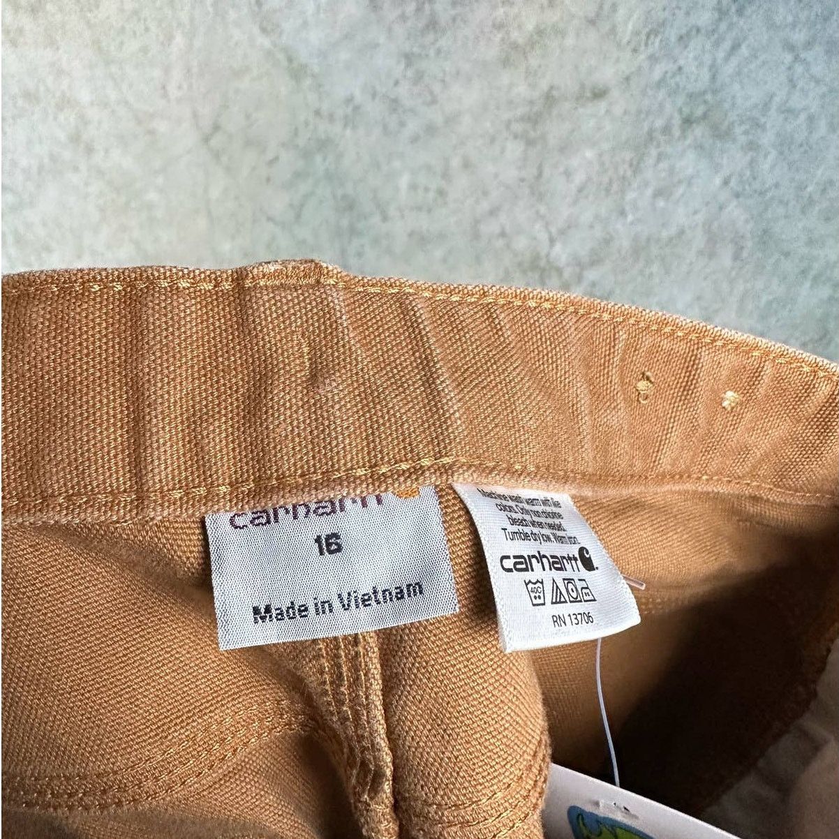Carhartt × Vintage Vintage 90s Carhartt Carpenter Pants Tan Sz 16 Work Wear Size 32" / US 10 / IT 46 - 5 Thumbnail