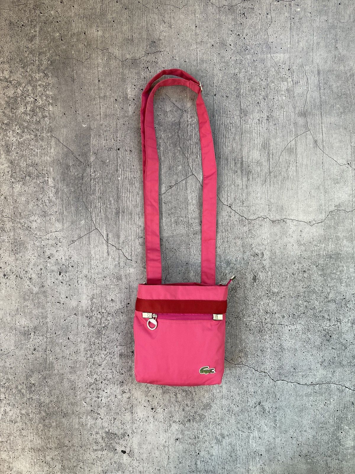 Lacoste × Vintage Vintage Lacoste Y2K pink messenger glamour bag🎀 Size ONE SIZE - 2 Thumbnail