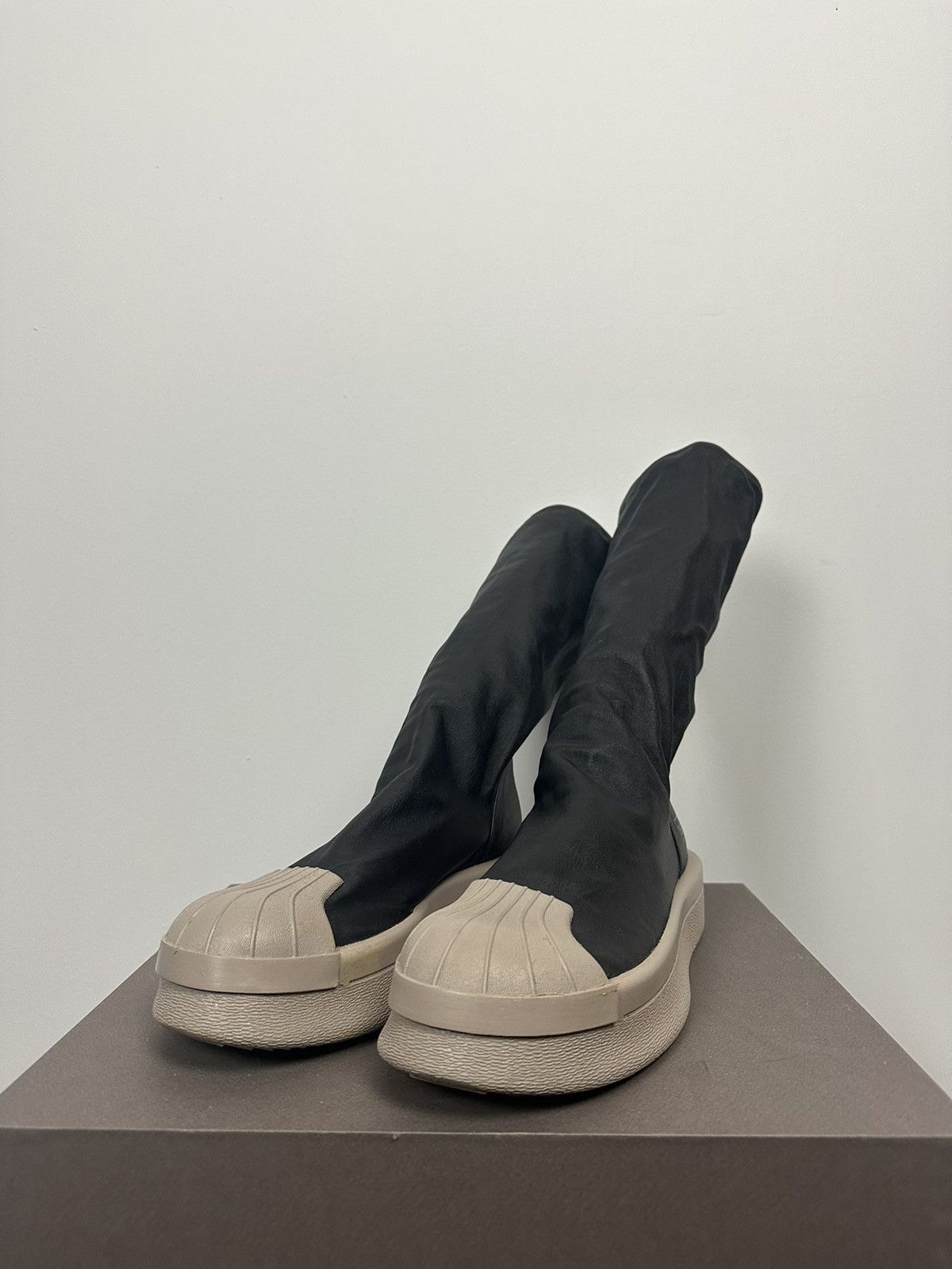 image of Rick Owens Fw16 ‘Mastodon’ Mastodon Pro Sock Boots in Black, Men's (Size 12)