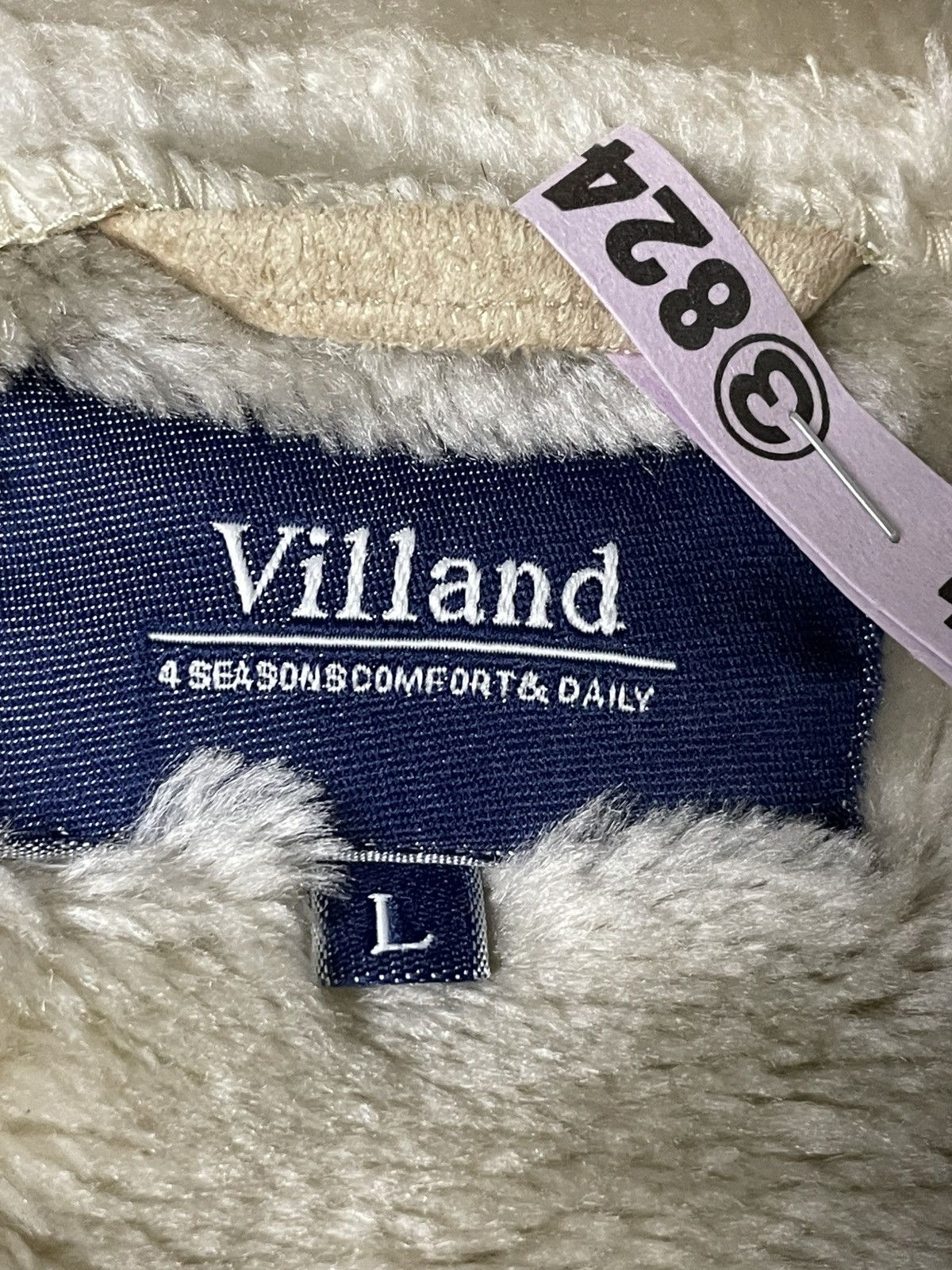 Japanese Brand × Vintage VILLAND Shearling Jacket with Fleece Lining (87) Size US L / EU 52-54 / 3 - 8 Thumbnail
