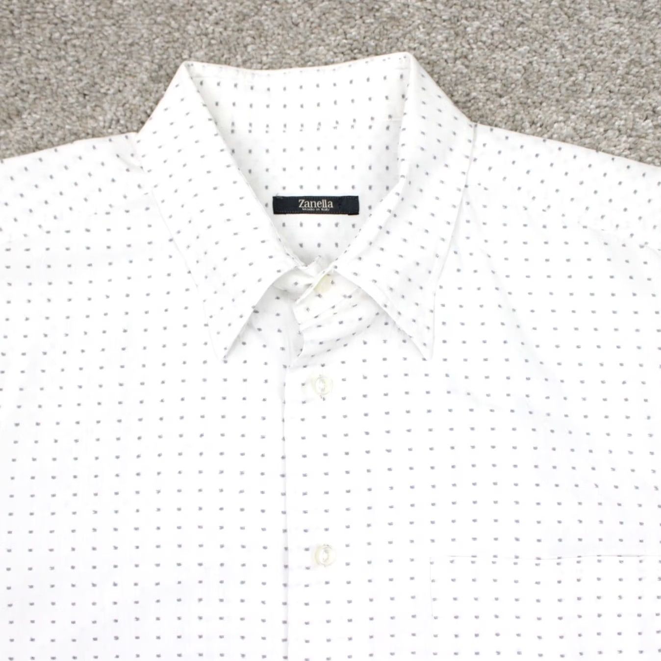 Zanella Zanella Shirt Mens XL White Geometric Seersucker Cotton/Rayon L/S Button-Up Shirt Men’s XL White Geometric Pattern Size US XL / EU 56 / 4 - 6 Thumbnail