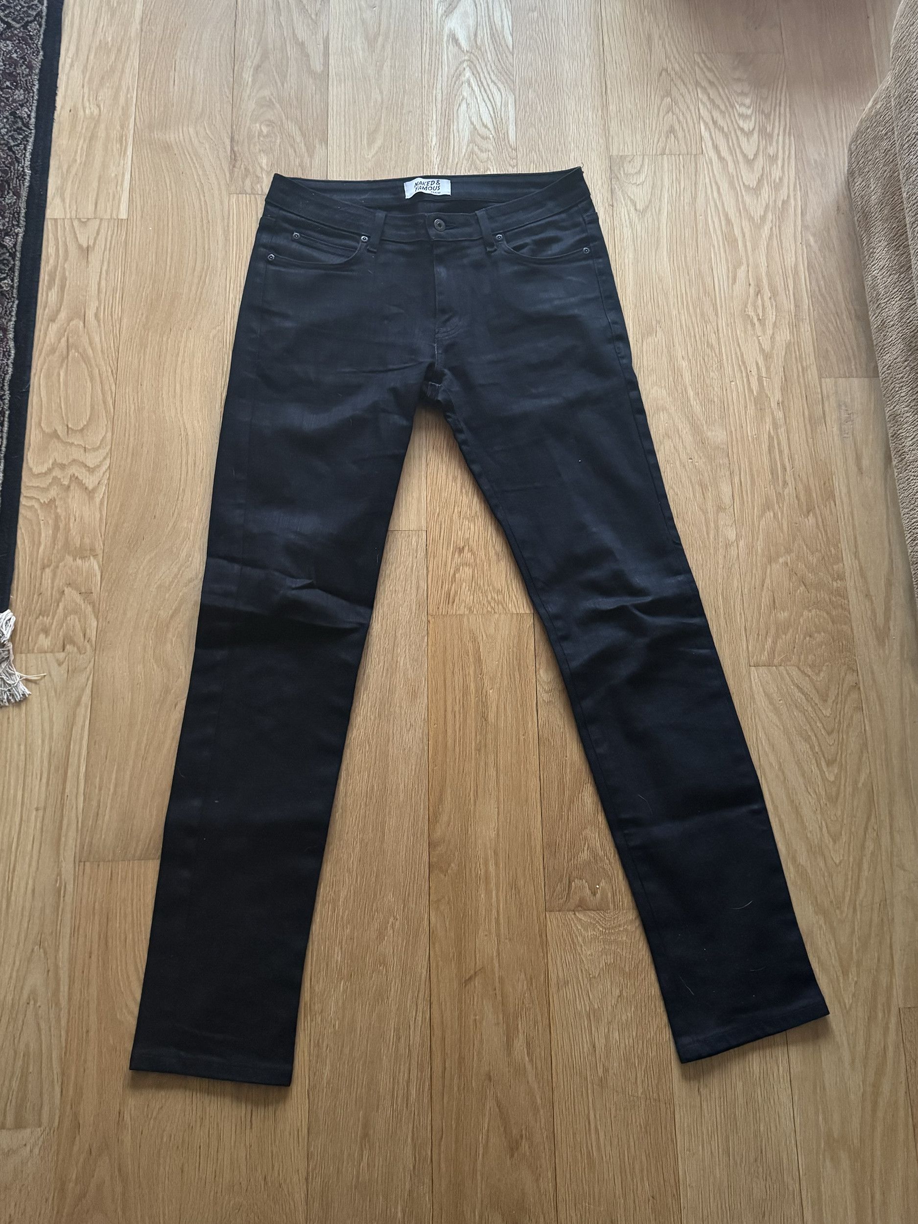 Naked & Famous Naked & Famous Black Denim Black Power Stretch Size US 34 / EU 50 - 1 Thumbnail