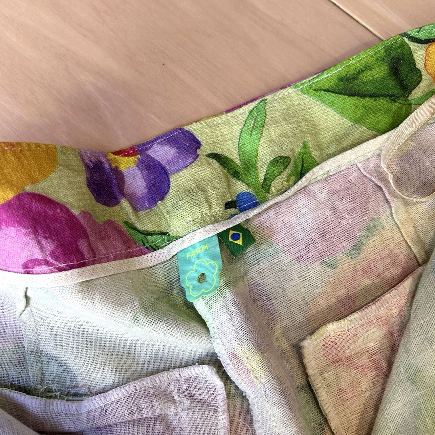 Farm Rio Farm Rio Pants Women's 26” Waist Linen Blend Floral Ankle Tapered Pockets Multicolor Size 36" / US 14 / IT 50 - 5 Thumbnail
