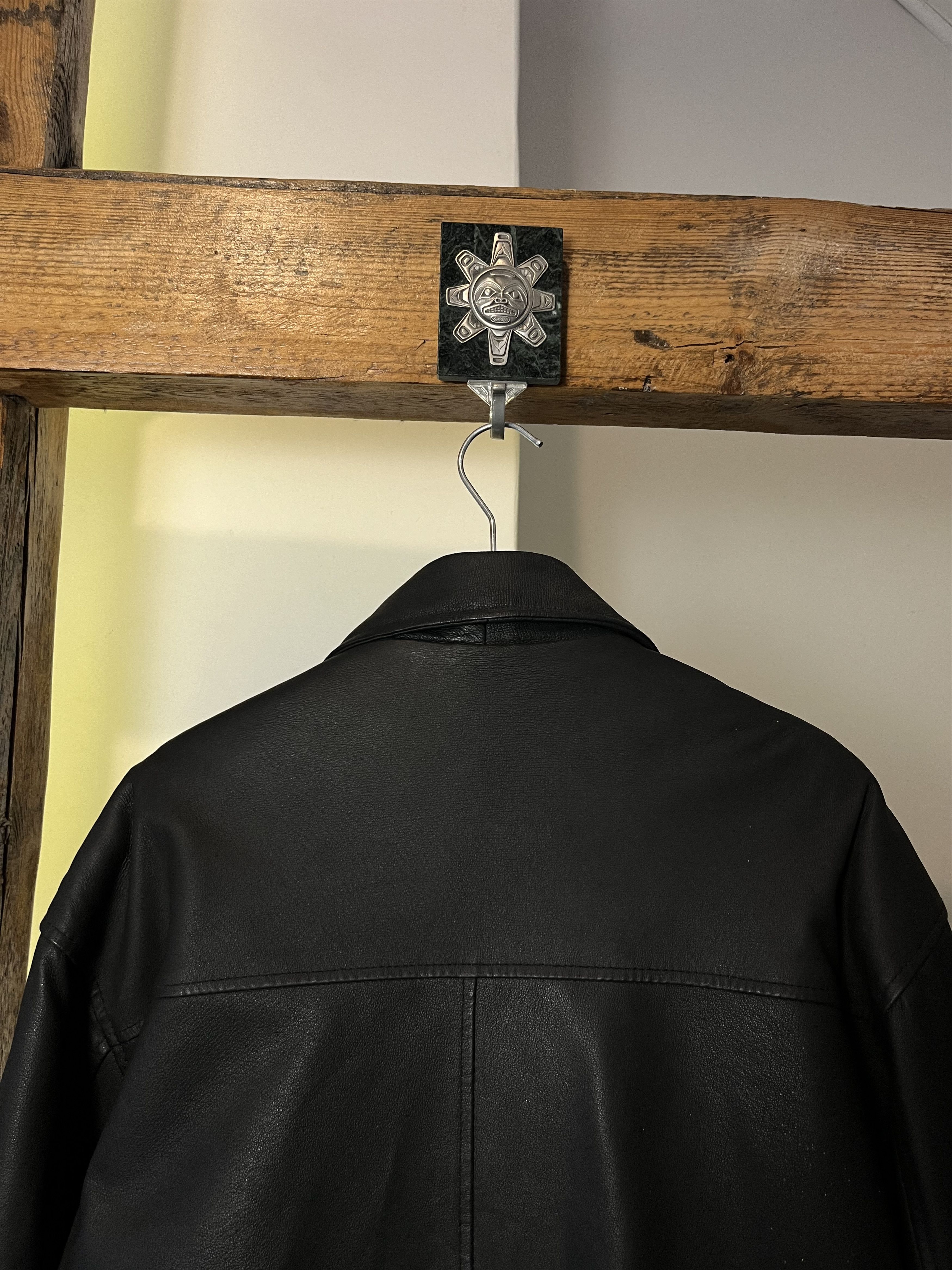 Vintage 90s Real Leather Opium Oversized Jacket Size US L / EU 52-54 / 3 - 6 Thumbnail