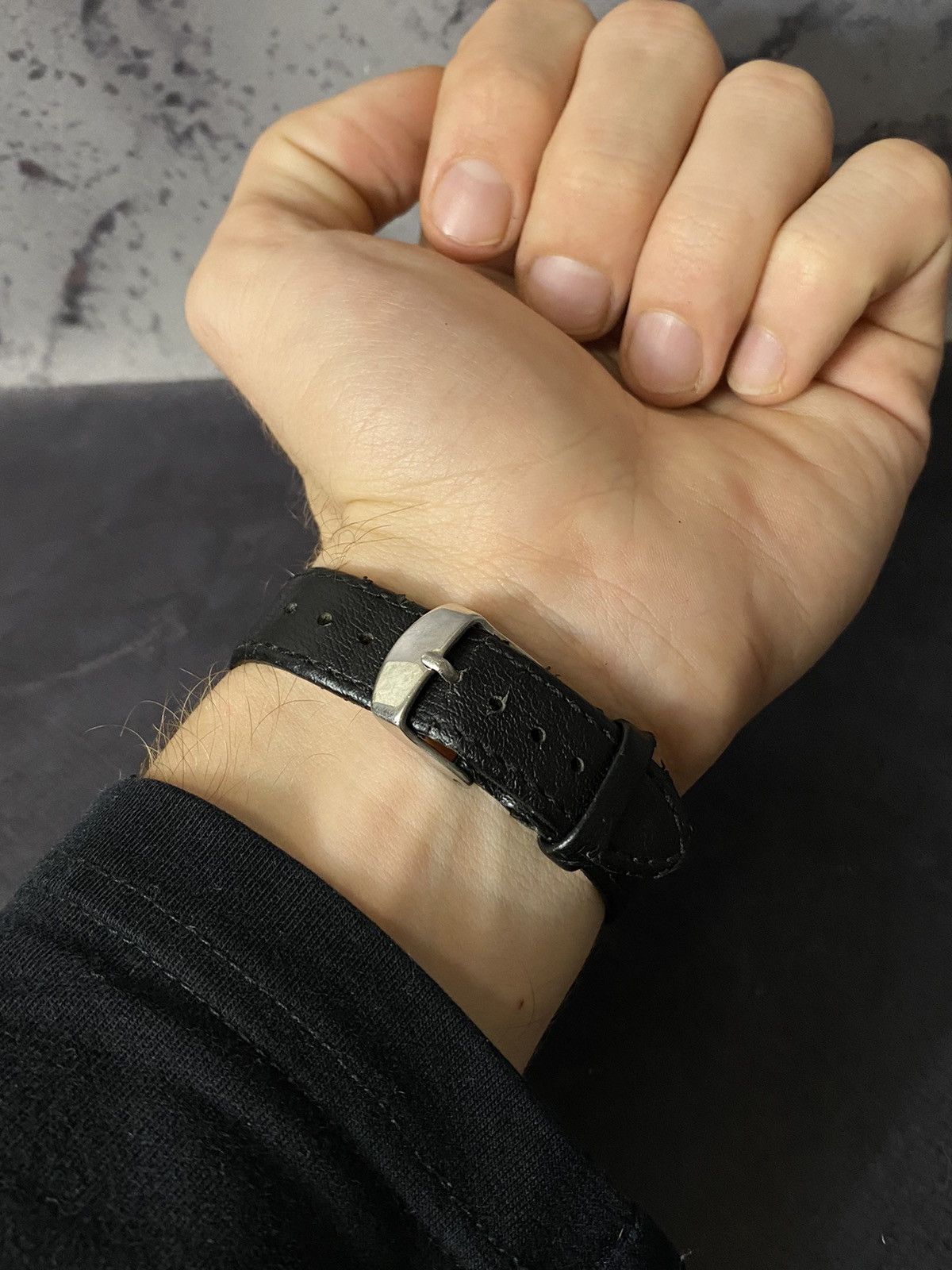 Japanese Brand Gothic Skull Watch on Black Leather Strap Size ONE SIZE - 6 Thumbnail