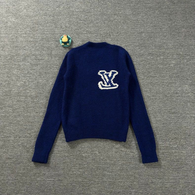 Louis Vuitton Louis Vuitton Blue Teddy Sweater 2502-Nextarrow