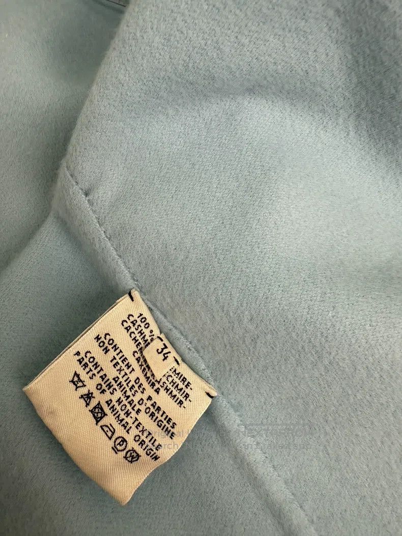 Hermes Hermes Blue Cashmere Collar Coat Size XXS / US 00 / IT 34 - 5 Thumbnail