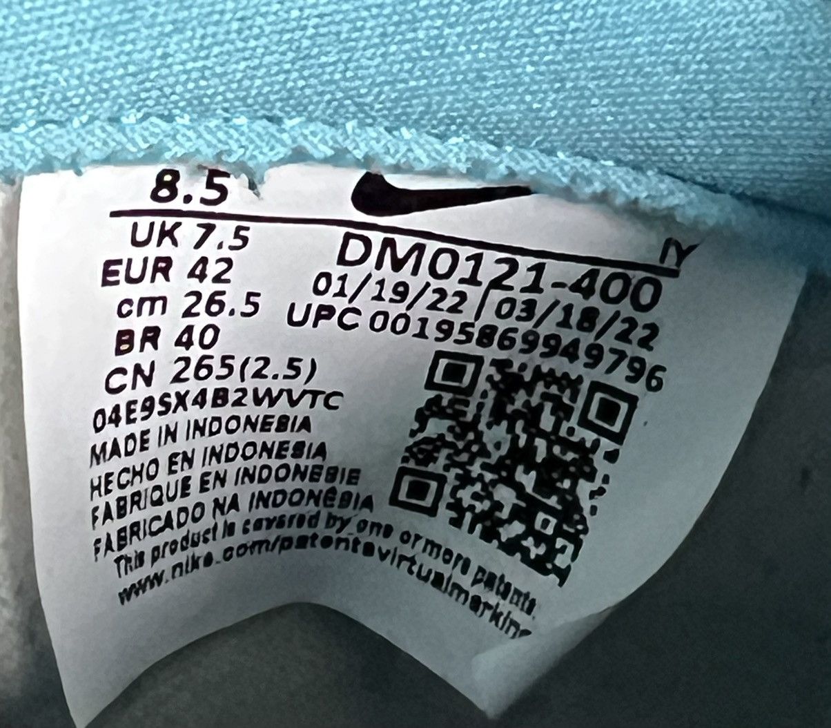 Nike 100% Authentic Nike Dunk Low Retro Argon Size 8.5 DM0121-400 Size US 8.5 / EU 41-42 - 9 Thumbnail