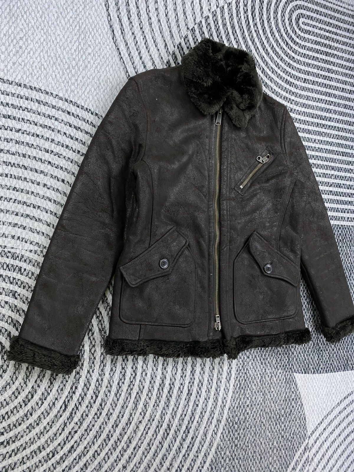 Takeo Kikuchi Vintage Takeo Kikuchi Dark Brown Sherpa Leather Jacket Size US M / EU 48-50 / 2 - 3 Thumbnail