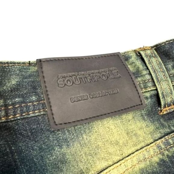 Southpole VINTAGE Southpole Jeans Mens 40x32 Distressed Acid Wash Skater Baggy Denim Cotton Wide-Leg 90s Rock Hip Hop Band Mens Size US 40 / EU 56 - 6 Thumbnail
