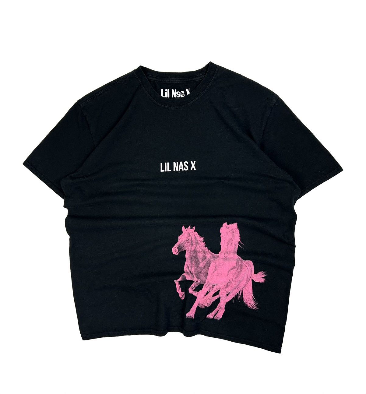 Rap Tees Rare LIL NAS X Pink Horses tee Black Size Xl Y2k Size US XL / EU 56 / 4 - 1 Thumbnail