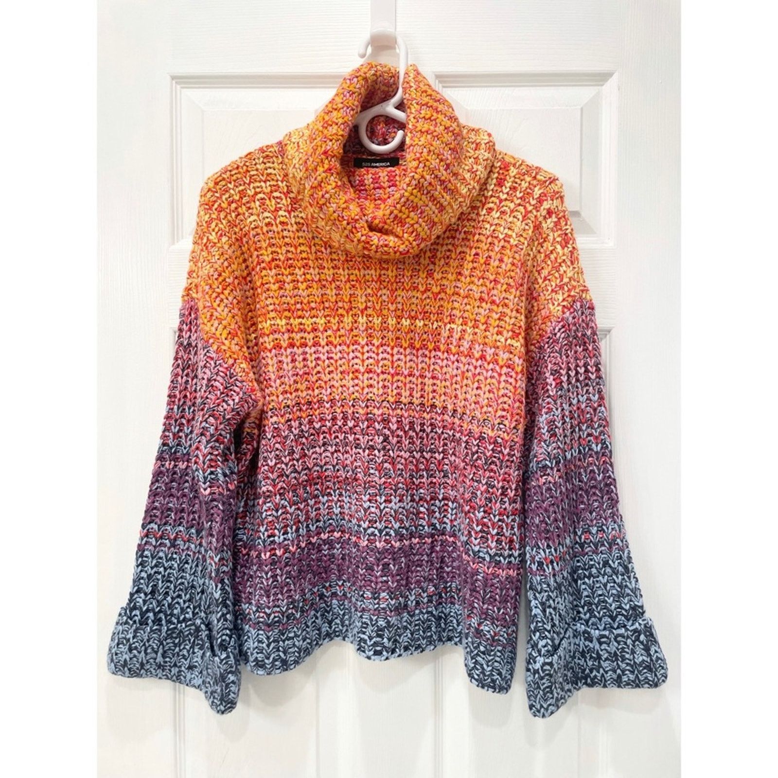 525 America 525 America Ombré Cowl Neck Sweater S Size S / US 4 / IT 40 - 1 Thumbnail