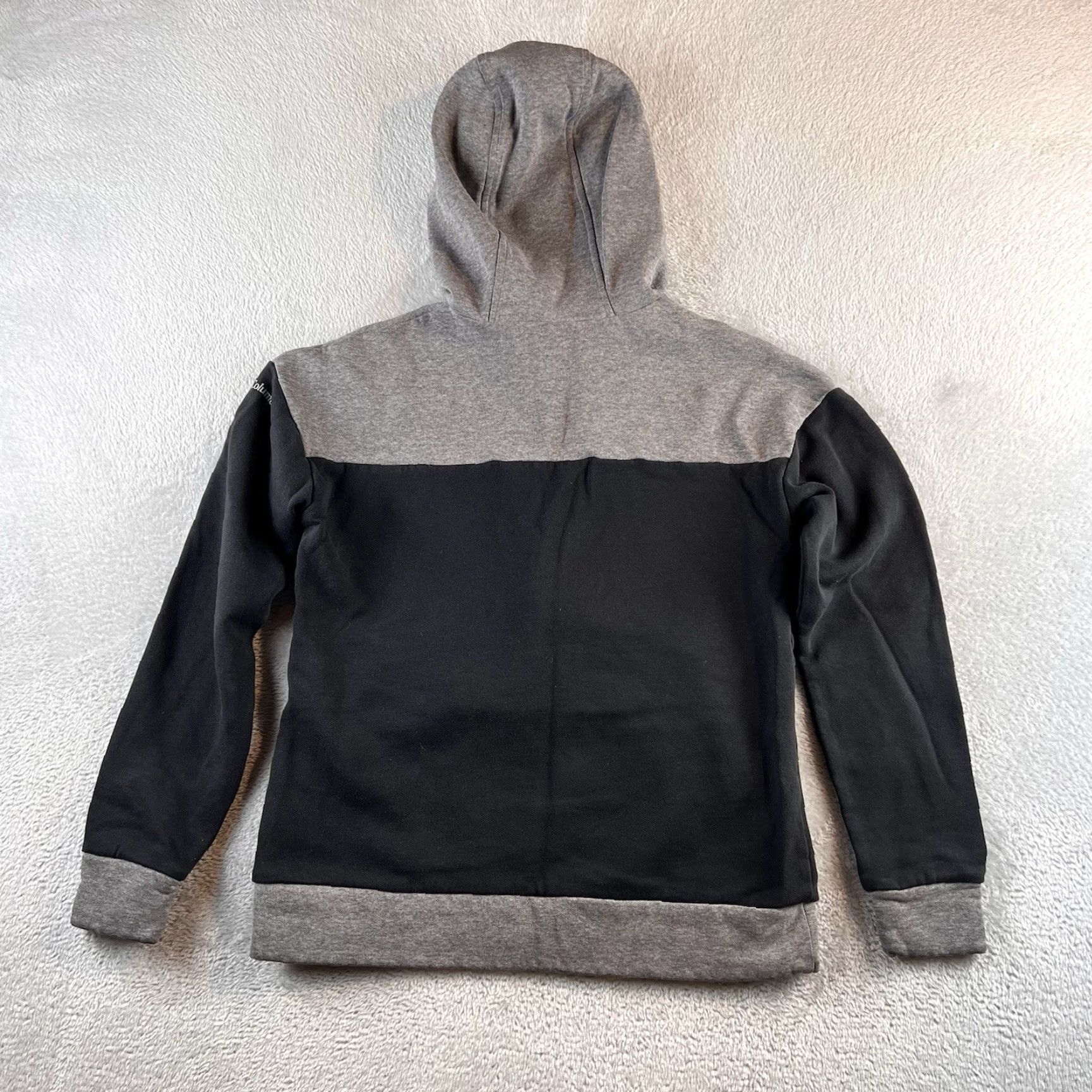 Vintage Columbia Hoodie Women S 1/2 Zip Fleece Hooded Pullover Black Gray Lightweight Regular Scoop Outdoor All Seasons Pockets Size S / US 4 / IT 40 - 2 Thumbnail