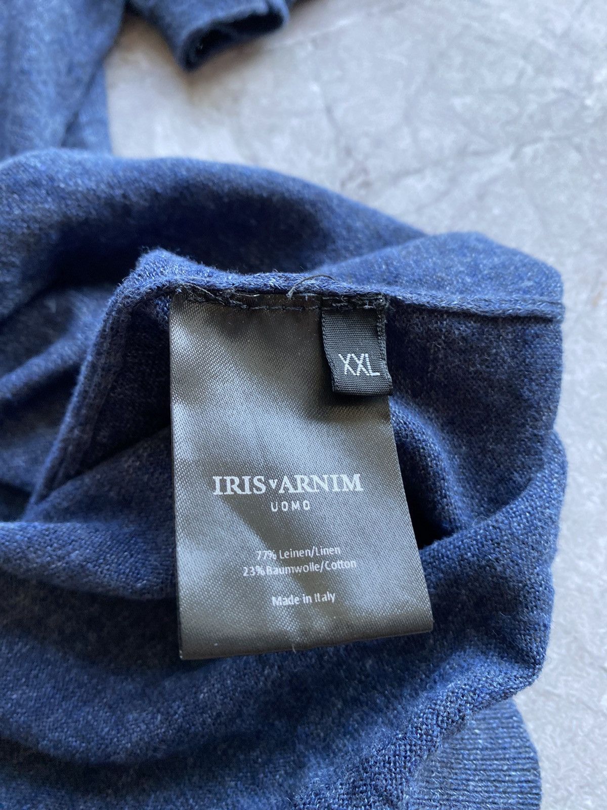Iris von Arnim Iris von Arnim Uomo Relaxed Linen Polo Shirt Made in Italy Size US XXL / EU 58 / 5 - 8 Thumbnail