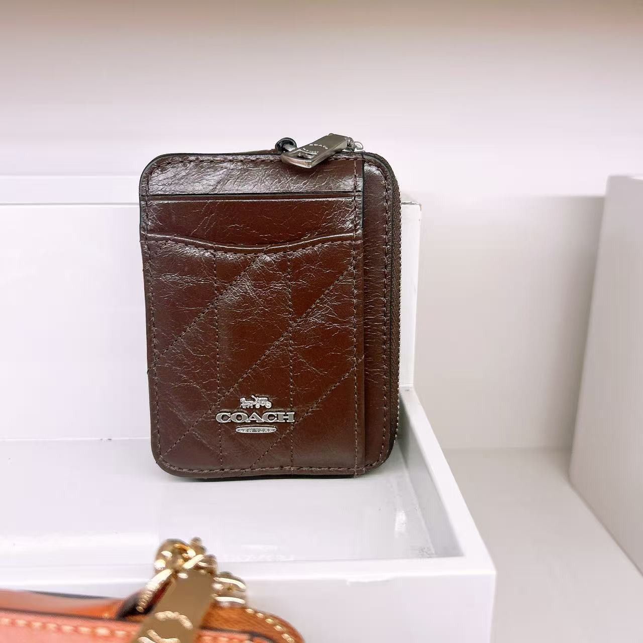 Coach Zip Card Case With Quilting CEC51 Size ONE SIZE - 2 Thumbnail