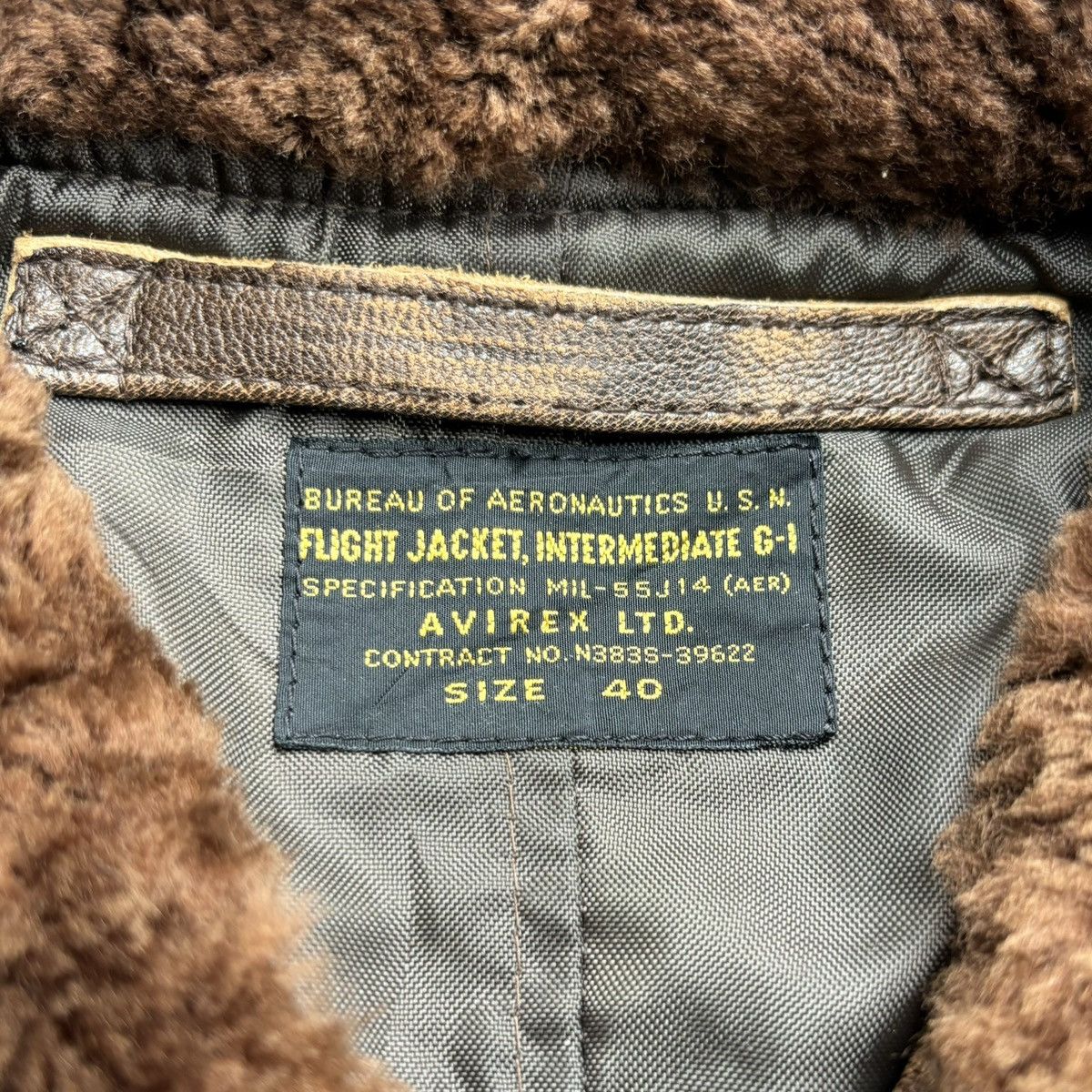 Avirex AVIREX G-1 Boa Patch Goatskin Leather Jacket Size US M / EU 48-50 / 2 - 10 Thumbnail