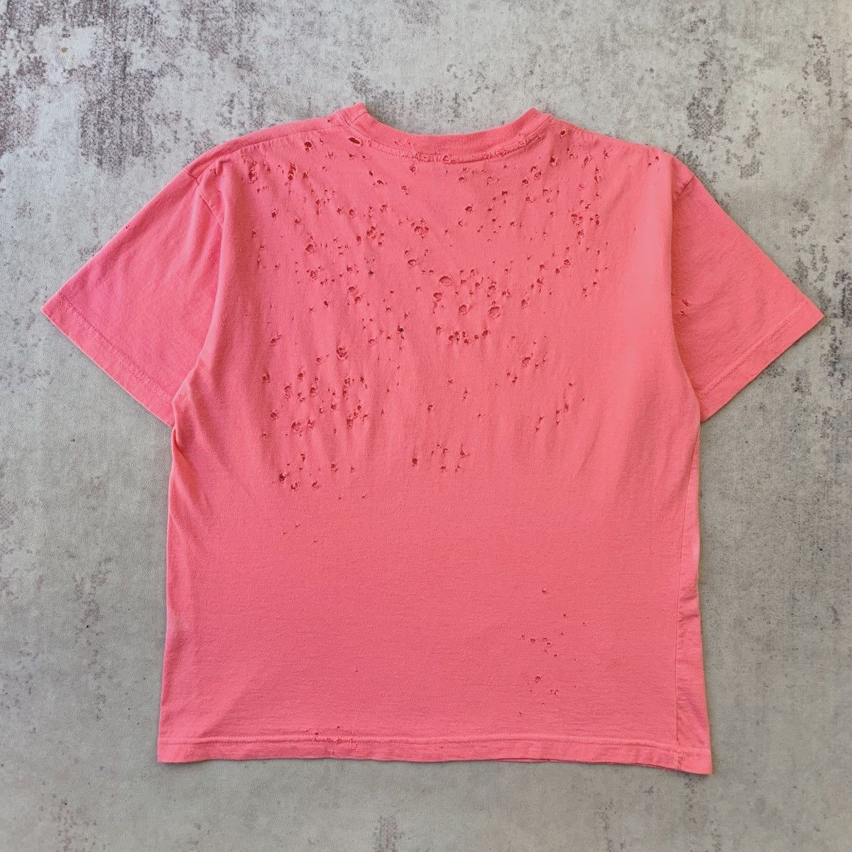 Vintage 90s Thrashed Sun Faded Pink Blank Tee Distressed ERD GRUNGE Size US M / EU 48-50 / 2 - 4 Thumbnail