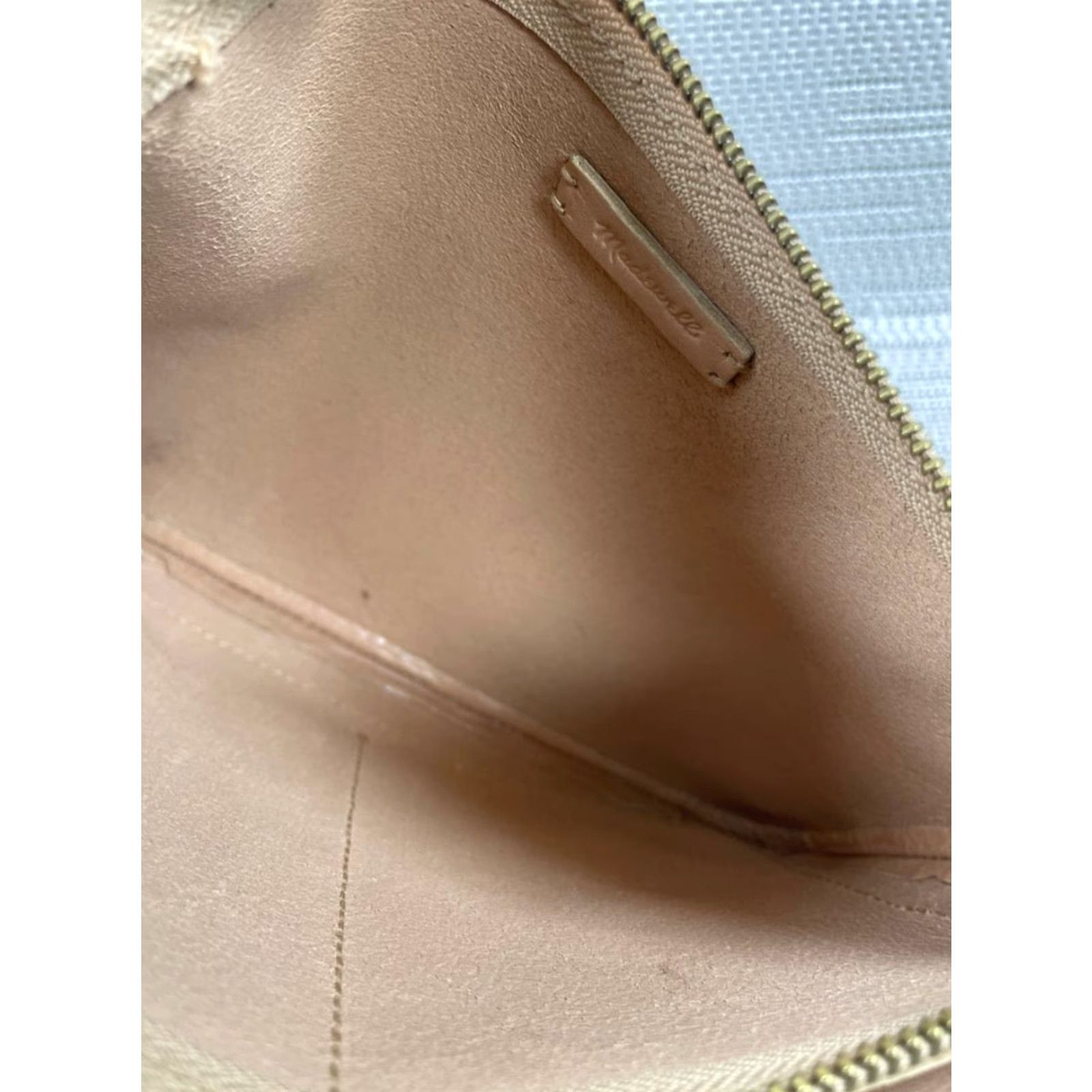 Madewell Madewell The Knotted Bag Crossbody Womens Small Beige Leather Zip Top Slip Pocket Size S / US 4 / IT 40 - 7 Thumbnail