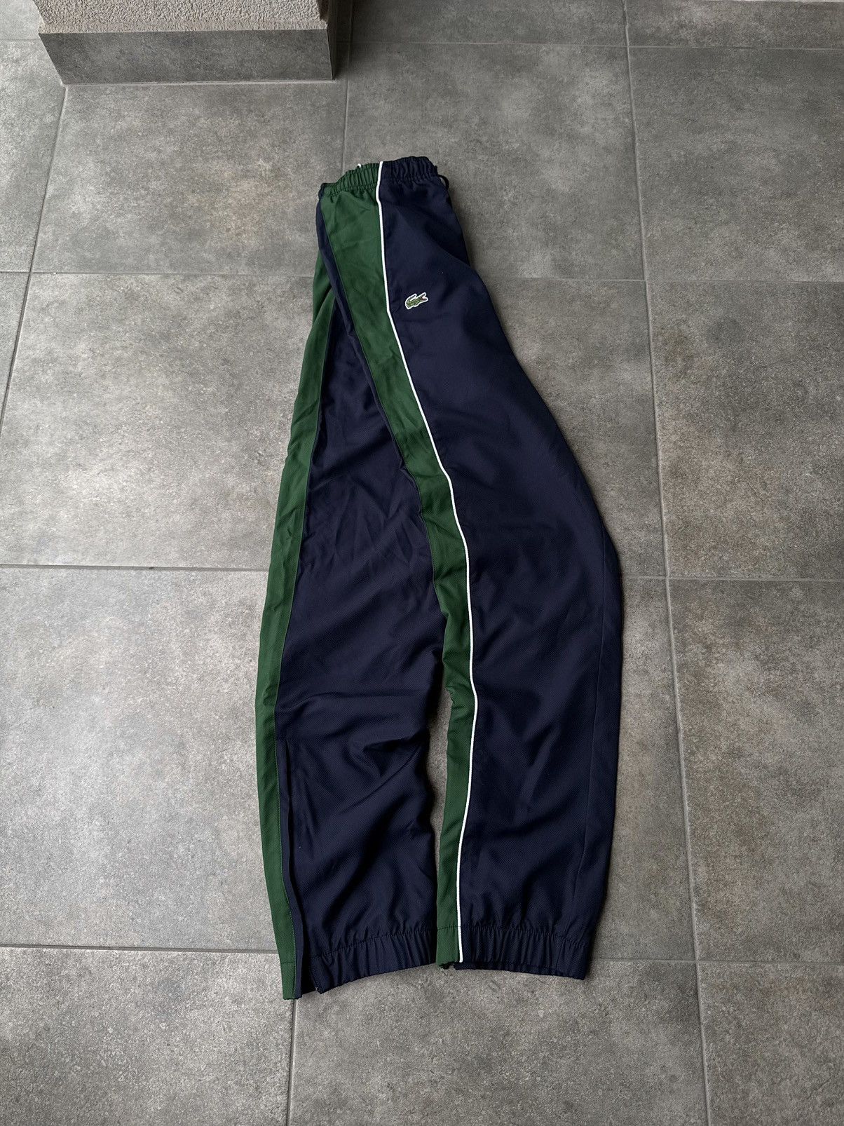 Lacoste Vintage Nylon Lacoste Track Pants Drill Mini Logo Y2K Size US 30 / EU 46 - 1 Thumbnail