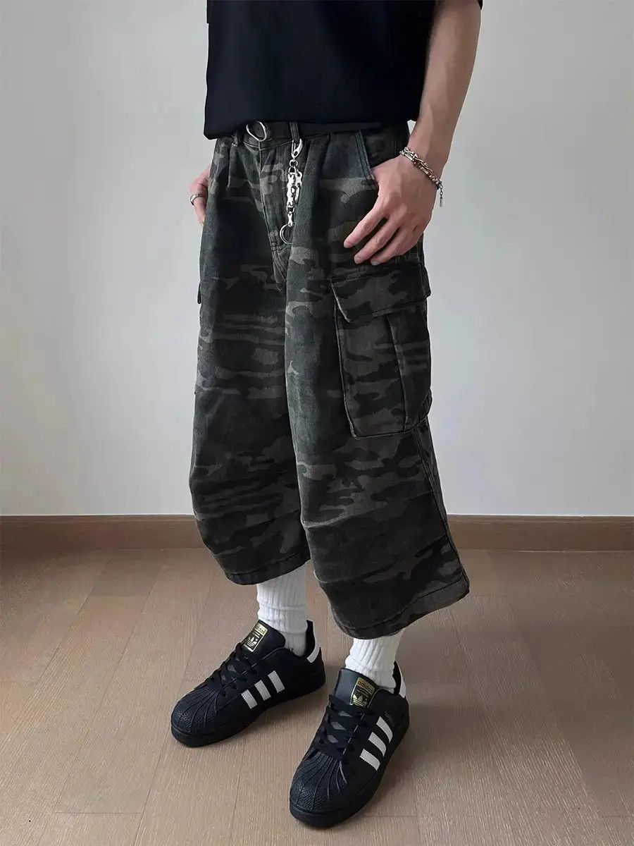 Japanese Brand Hip hop large pocket camouflage denim shorts Size US 32 / EU 48 - 3 Thumbnail