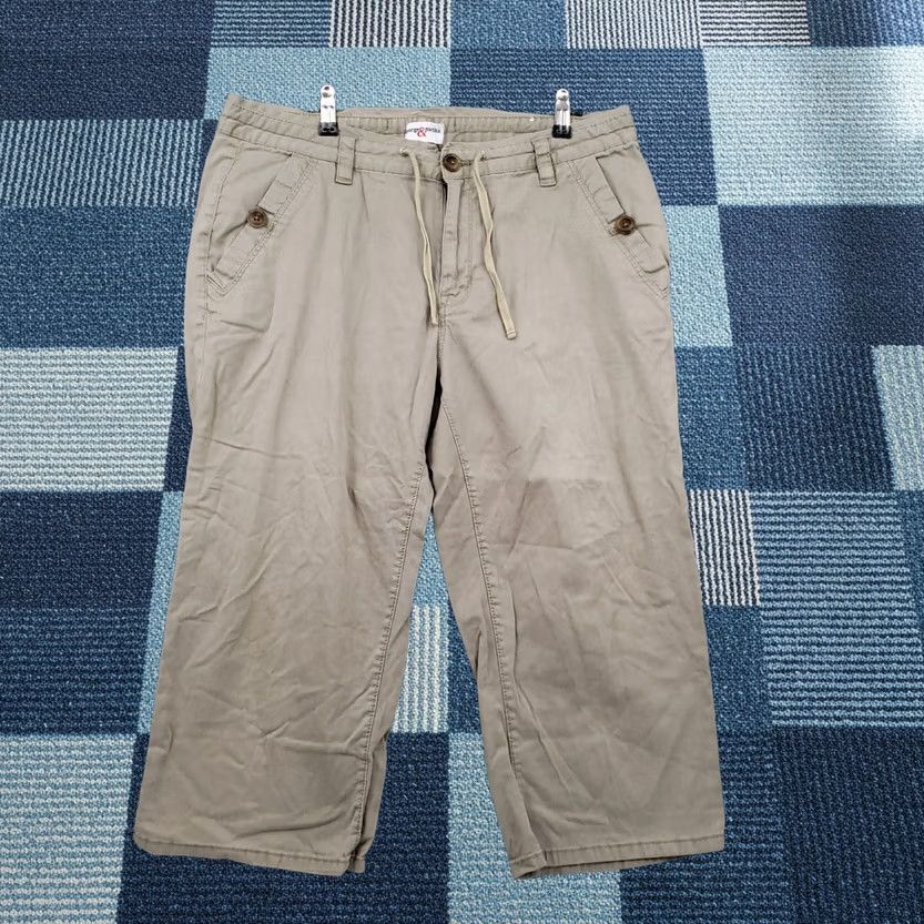 George George & Martha Pants Womens 16 Capri Zip Draw String Brown Mid Rise Wide-Leg Capris Belted Casual Formal Brown Cotton Blend 20 in Inseam Womens Pants Size 38" / US 16 / IT 52 - 1 Thumbnail