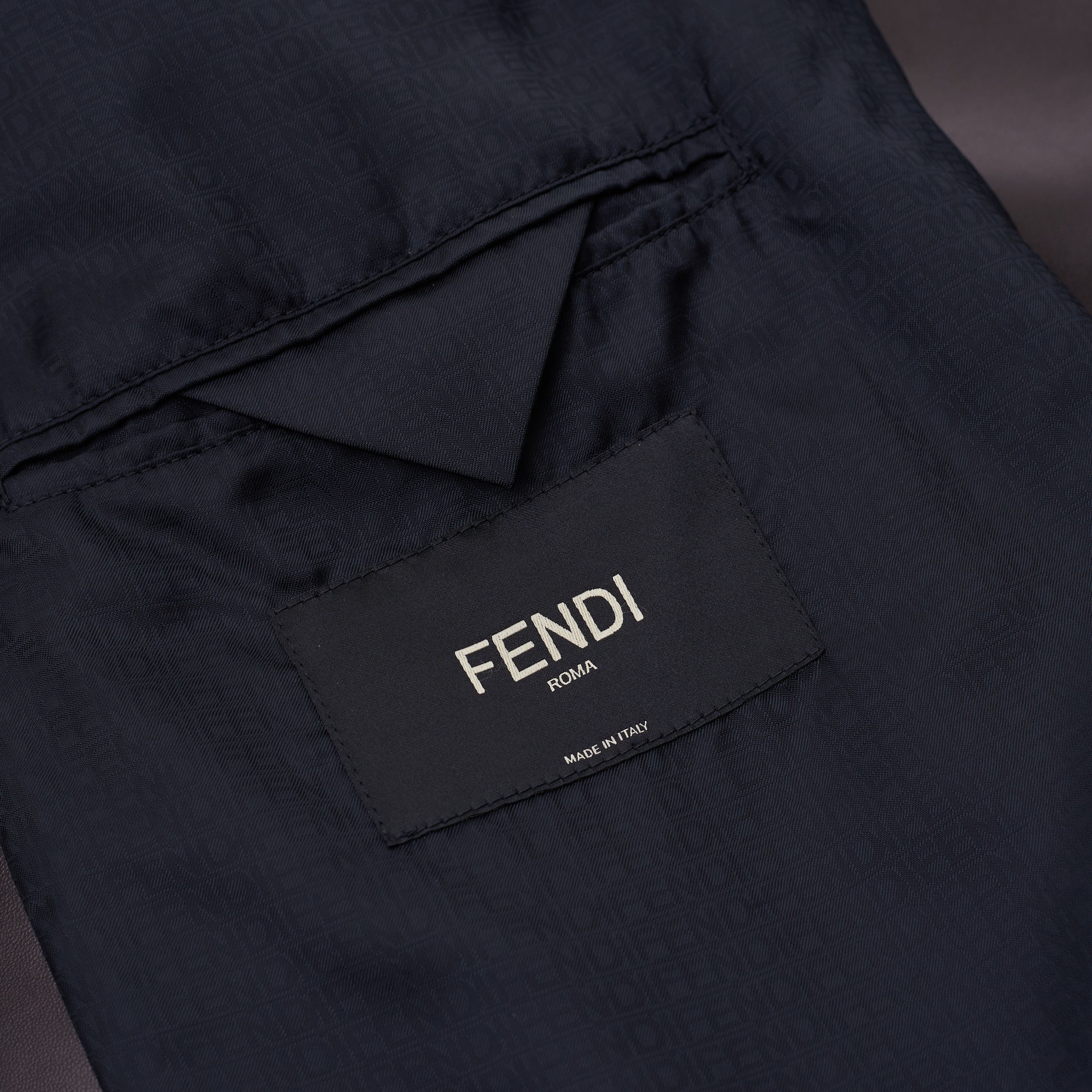 Fendi Biker Jacket In Black Leather With Embossed Fendi Roma Size US M / EU 48-50 / 2 - 11 Thumbnail