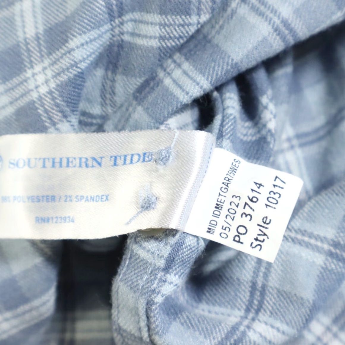 Southern Tide VINTAGE Southern Tide Shirt Lakewood Flannel Stretch Plaid Button Down Blue Men L Size US L / EU 52-54 / 3 - 8 Thumbnail