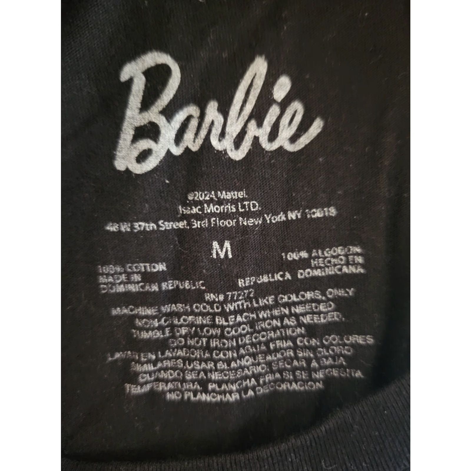 Vintage Barbie T-Shirt Black Graphic Logo Crew Neck Short Sleeve Size M Unisex Adults Cotton Graphic Print 2020-2029 Reg Men/Women Size US M / EU 48-50 / 2 - 2 Thumbnail