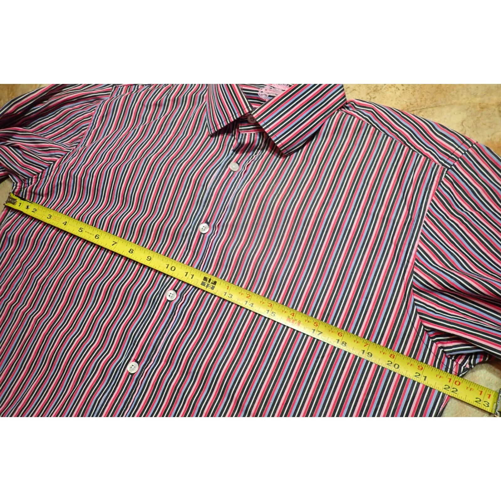 English Laundry English Laundry Button Shirt Mens L Stripe Cotton 16.5x34/35 Size US L / EU 52-54 / 3 - 7 Thumbnail