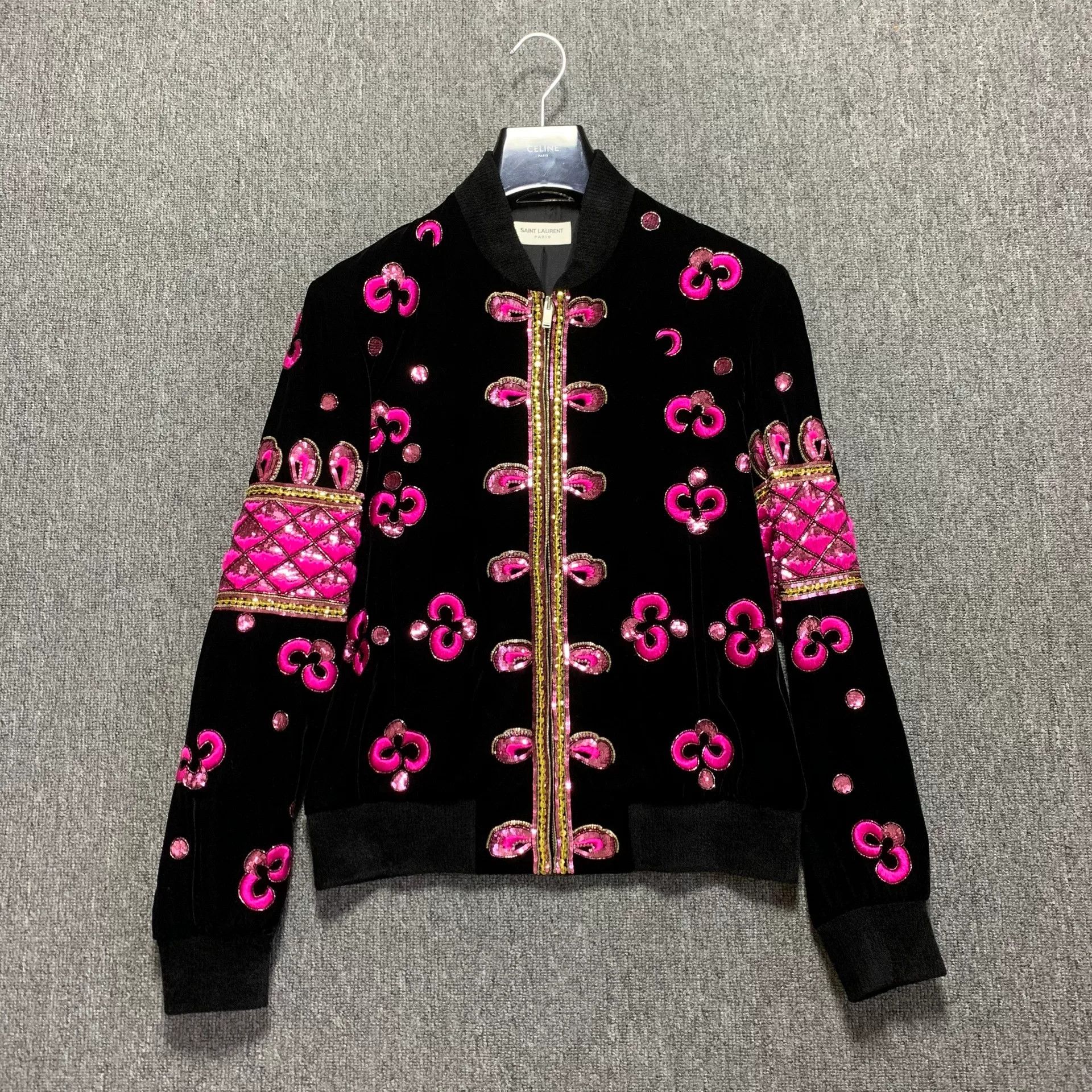Saint Laurent Paris Saint Laurent 18FW Teddy Jacket Black Velvet Size L / US 10 / IT 46 - 1 Thumbnail