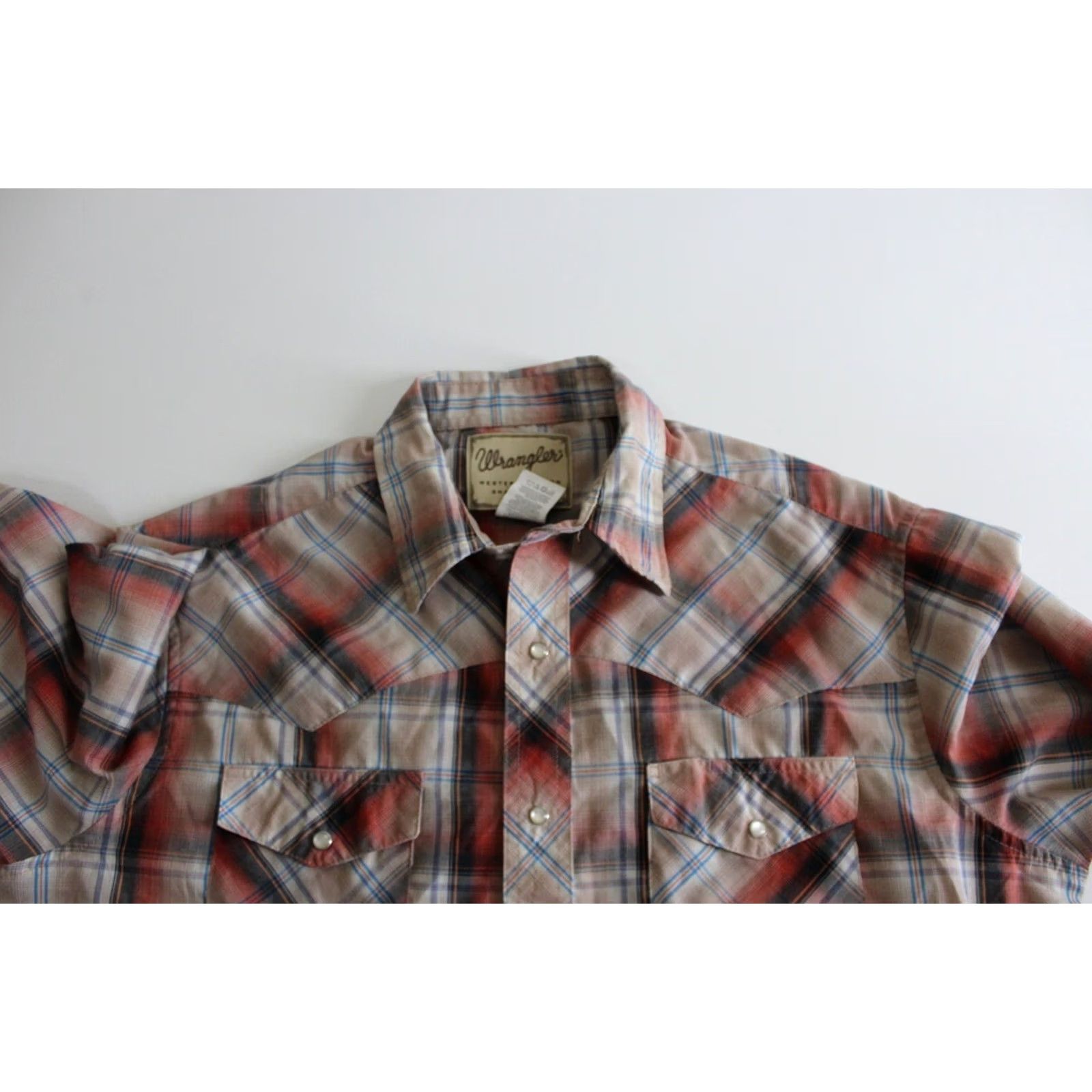 Wrangler Wrangler Western Pearl Snap SHIRT Large L Multicolor Long Sleeve Mens Dress Shirt Size US L / EU 52-54 / 3 - 5 Thumbnail