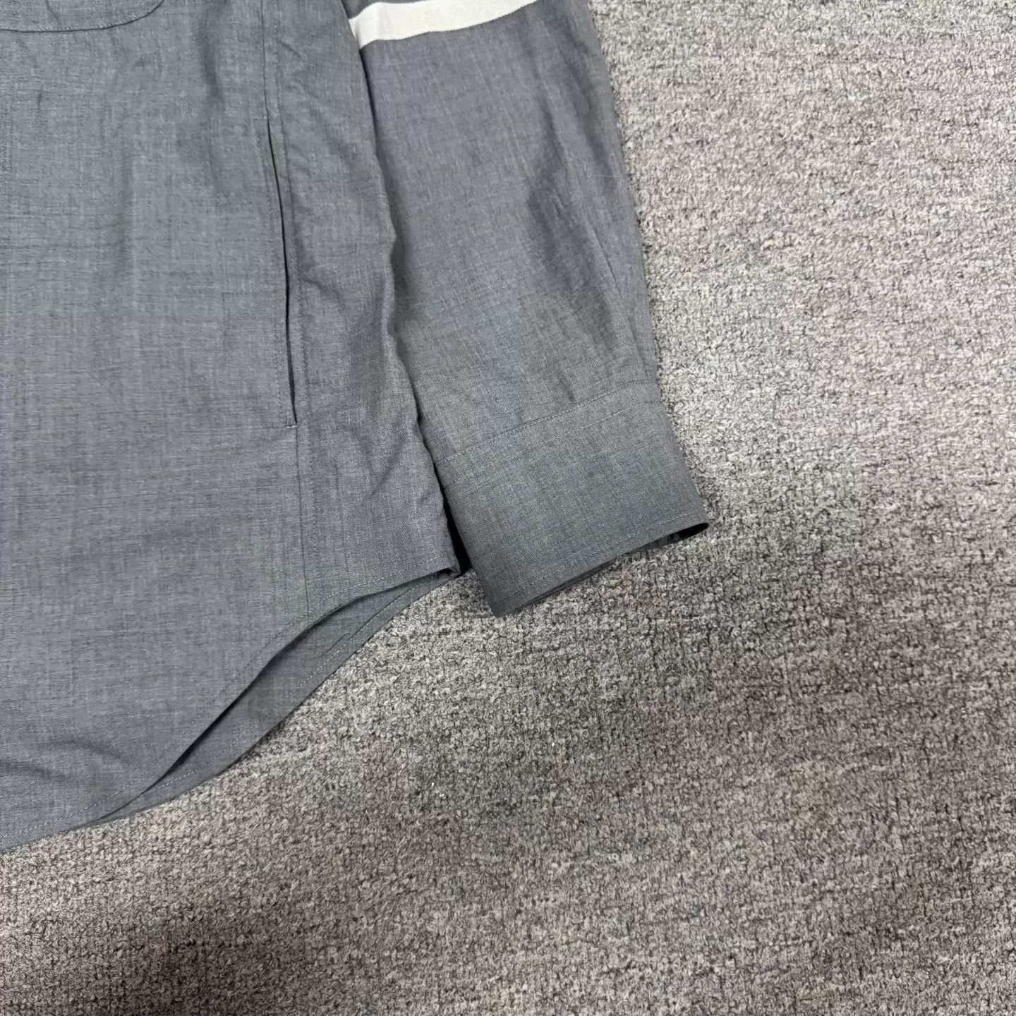 Thom Browne Thom Browne 4-stripe wool gray shirt-jkt 3 99 new Size L / US 10 / IT 46 - 4 Thumbnail