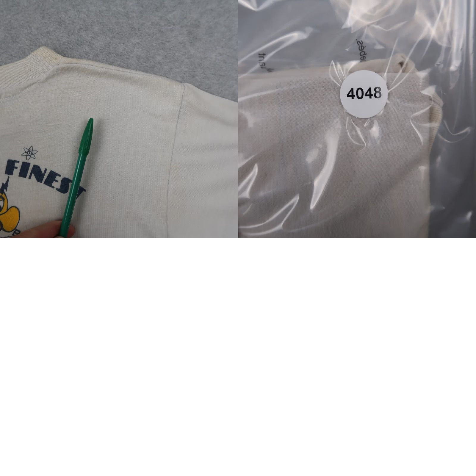 Hanes Vintage Nuke Never Hurt Anyone Nuclear BSEP T-Shirt Mens M Medium Ivory USA Size US M / EU 48-50 / 2 - 11 Thumbnail