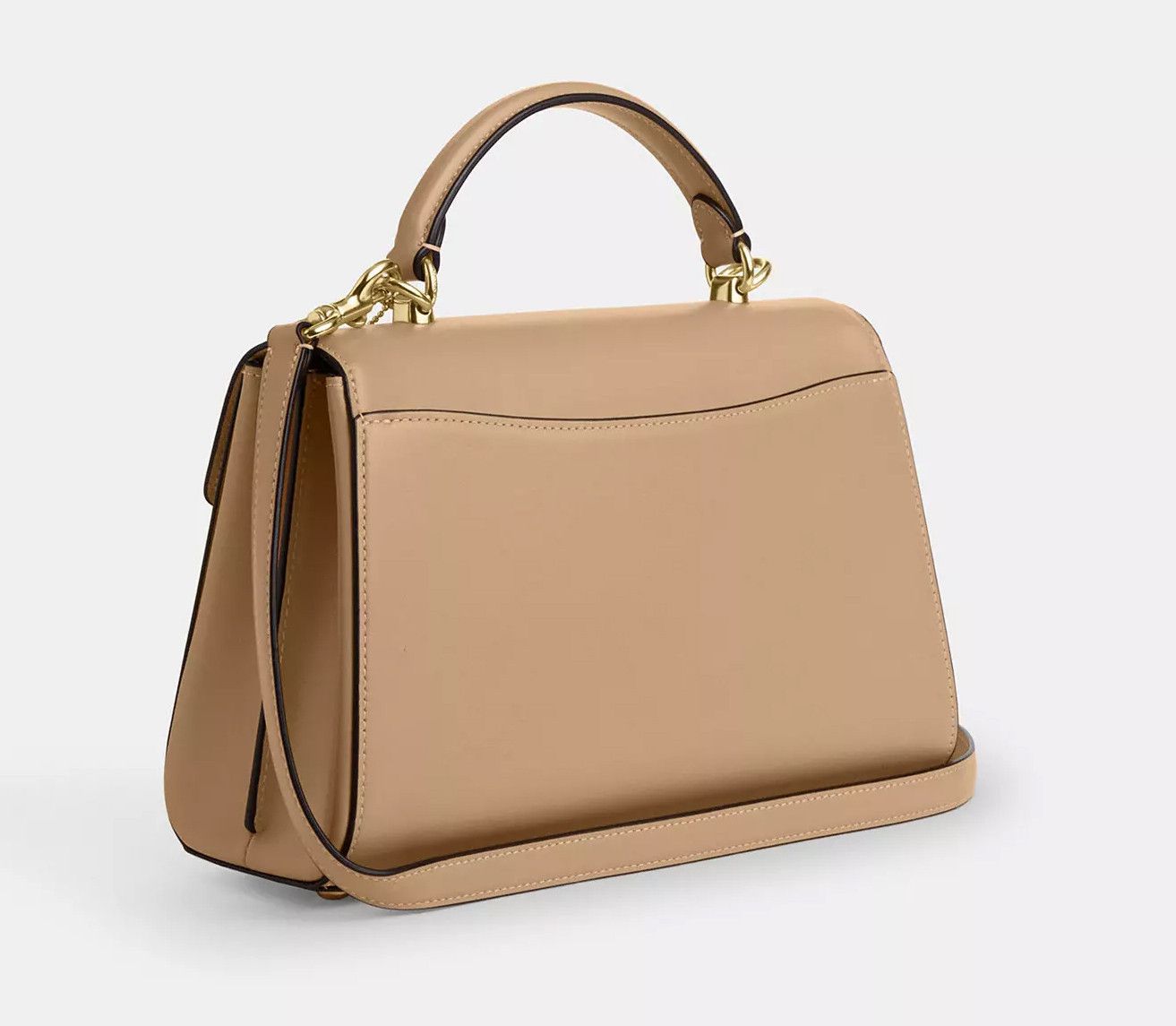 Coach Eliza Top Handle Bag Silver/Taupe CT852 Size ONE SIZE - 8 Thumbnail